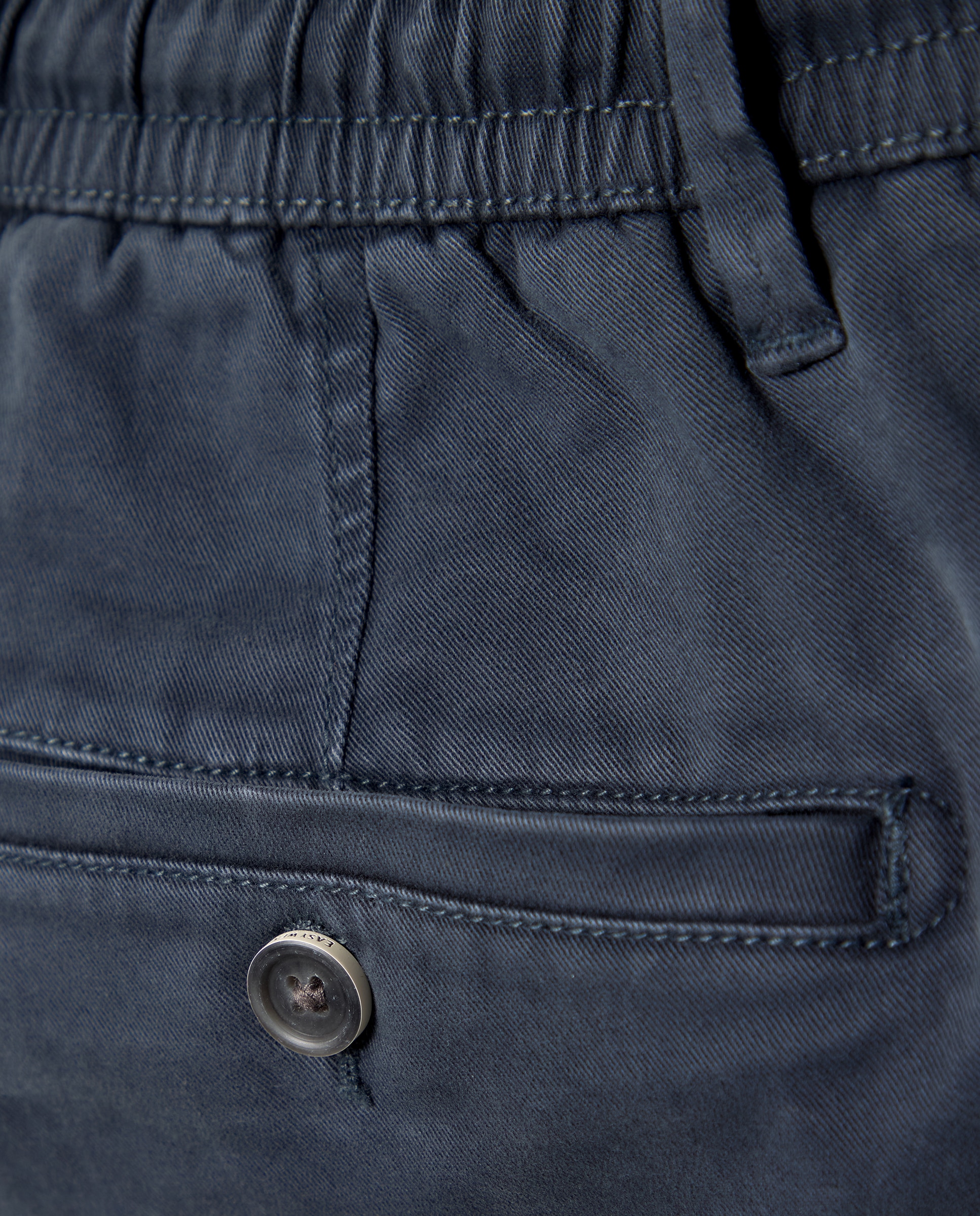 Chino cordón de hombre straight stretch tinte en prenda - Easy Wear - Azul oscuro Azul oscuro-5