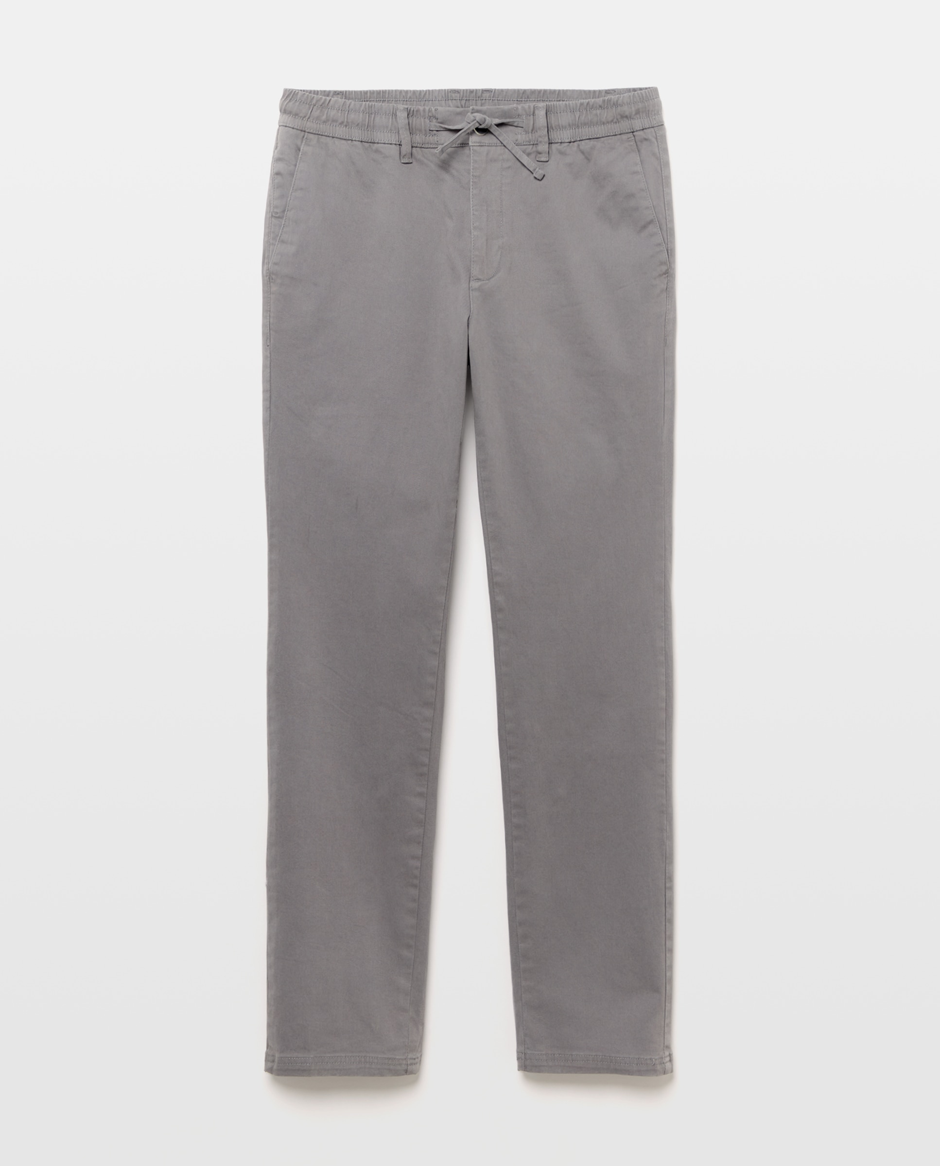 Chino cordón de hombre straight stretch tinte en prenda - Easy Wear - 820 Gris medio 820 Gris medio-4