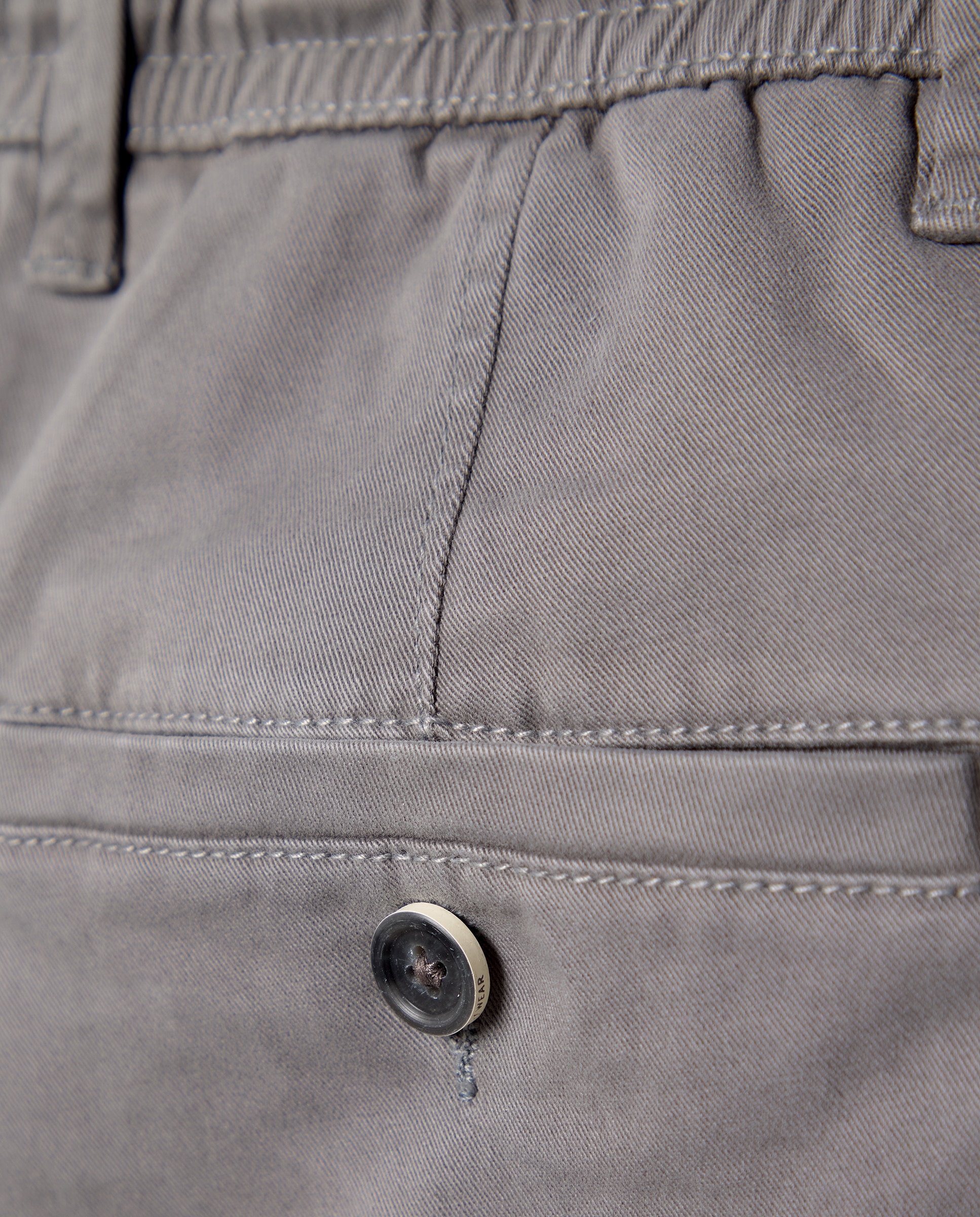 Chino cordón de hombre straight stretch tinte en prenda - Easy Wear - 820 Gris medio 820 Gris medio-5