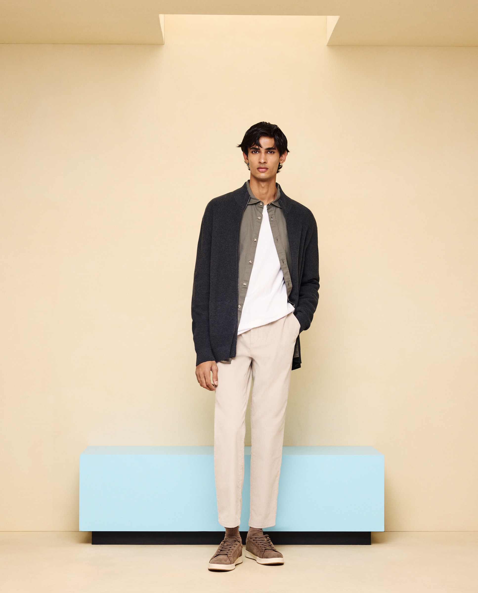Chino gomas de hombre slim pana stretch - Easy Wear - Hielo Hielo-1