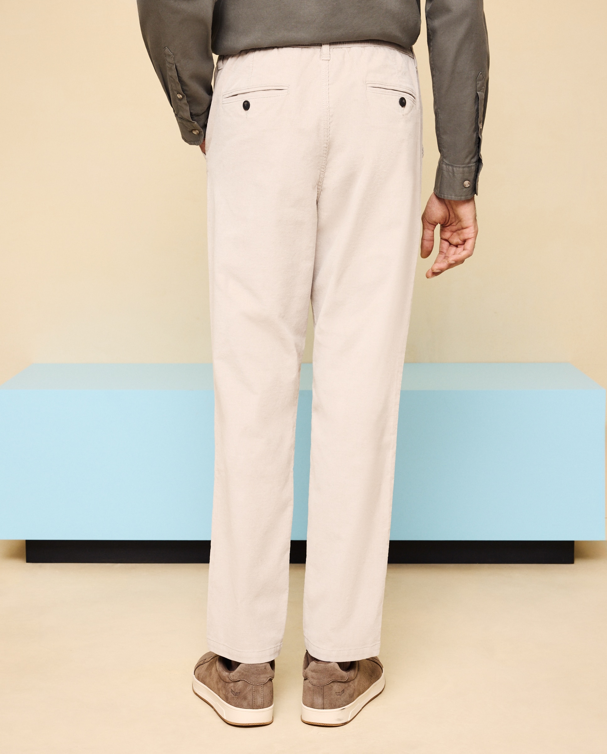 Chino gomas de hombre slim pana stretch - Easy Wear - Hielo Hielo-3