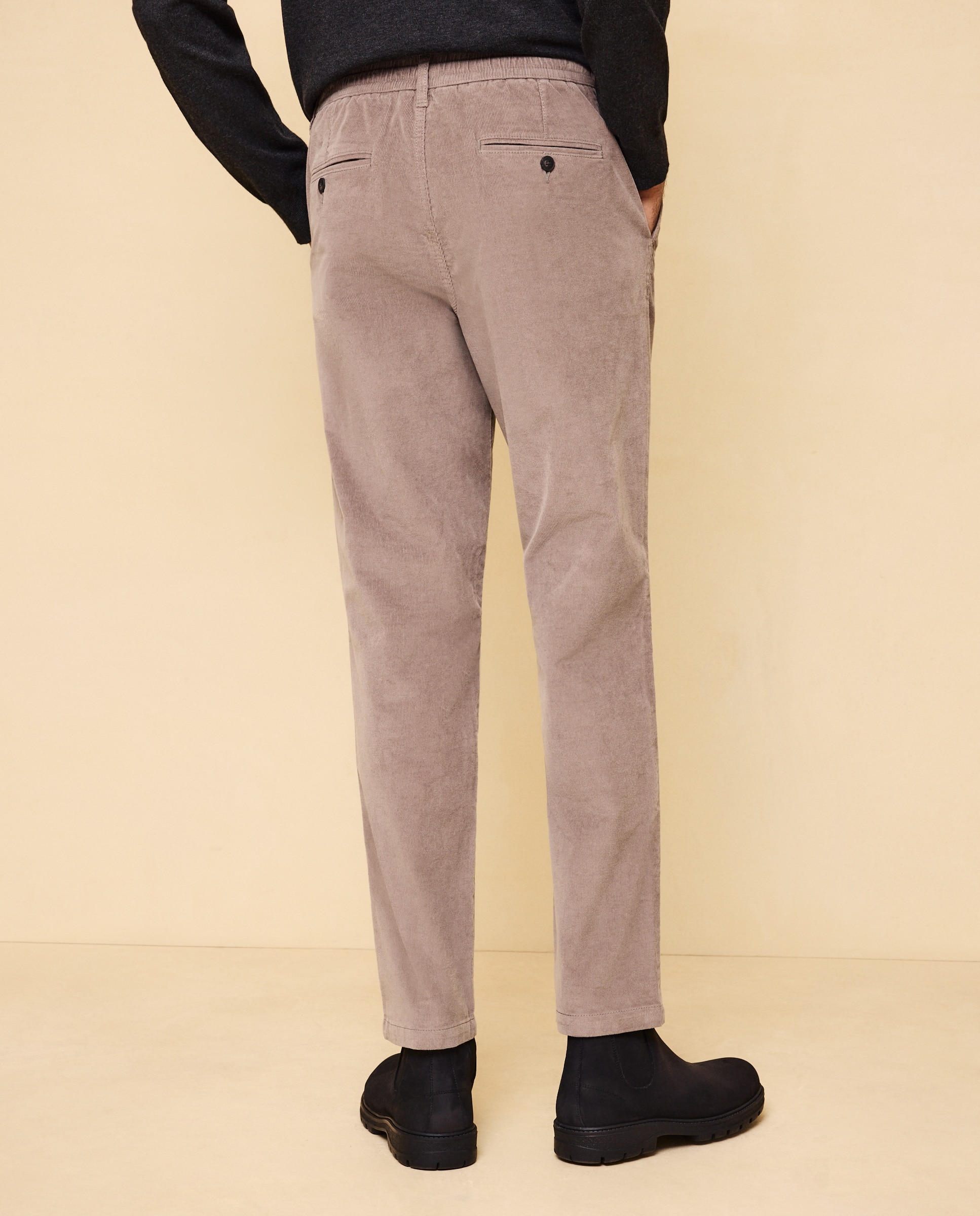 Chino gomas de hombre slim pana stretch - Easy Wear - Visón claro Visón claro-3