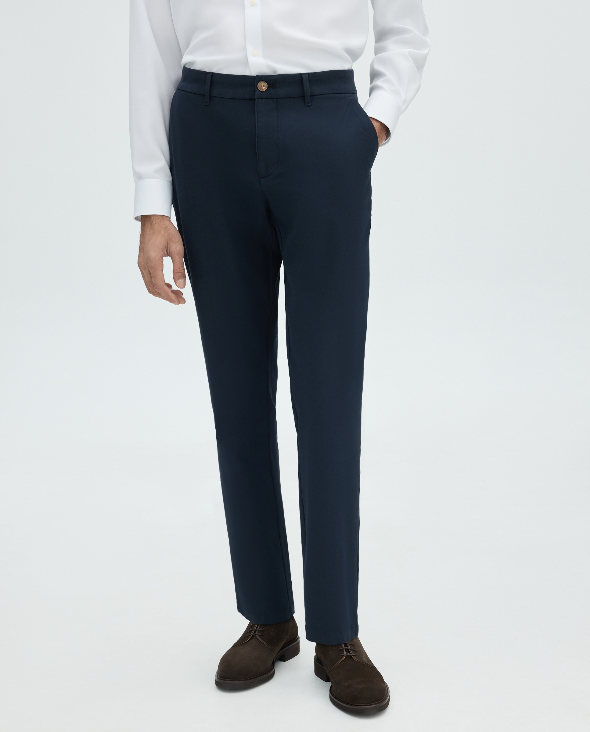 Chino de hombre slim bi-stretch - Easy Wear - Azul marino Azul marino-2