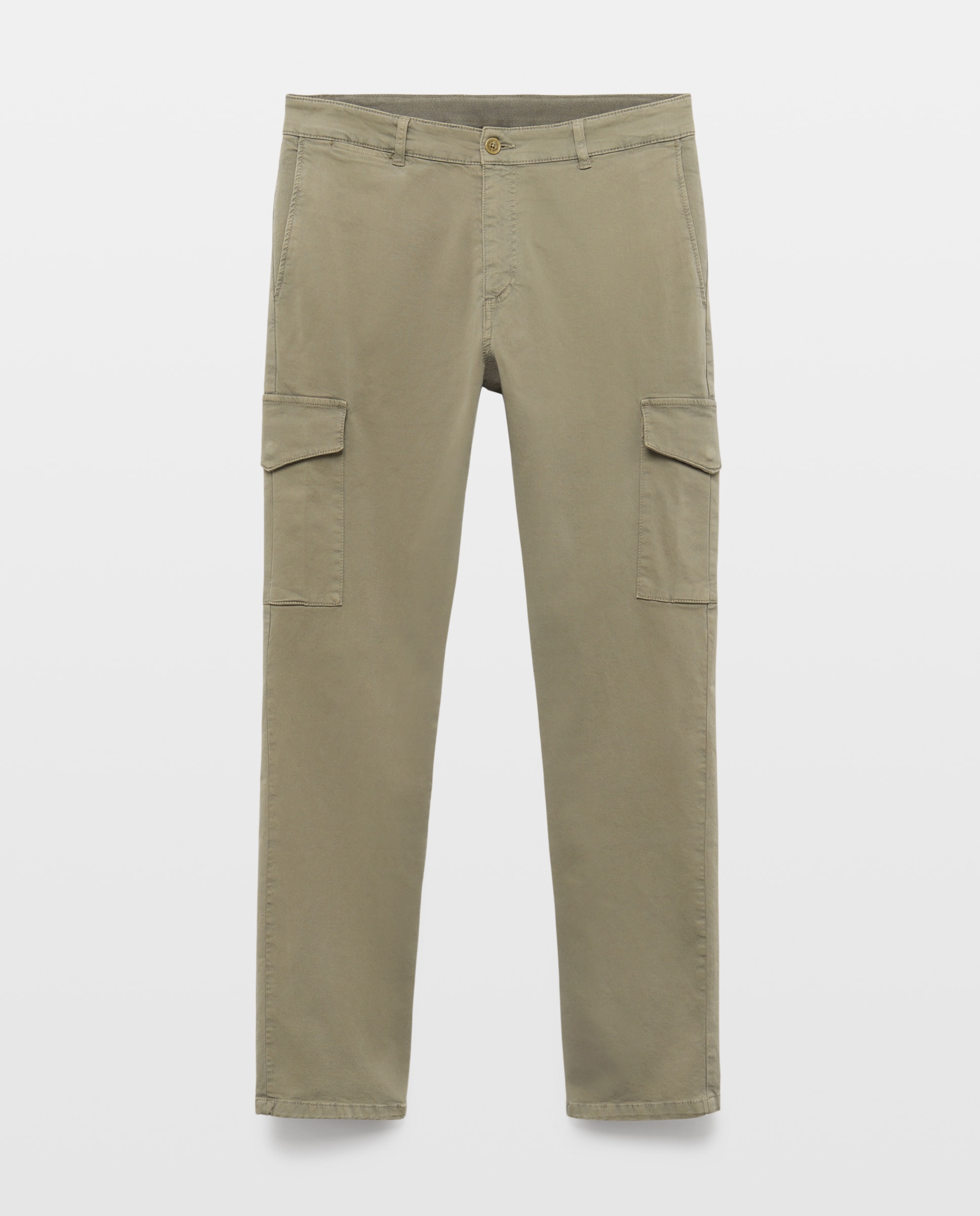 Pantalón de algodón slim strech multibolsillos de hombre tinte en prenda - Easy Wear - 520 Kaki 520 Kaki-4