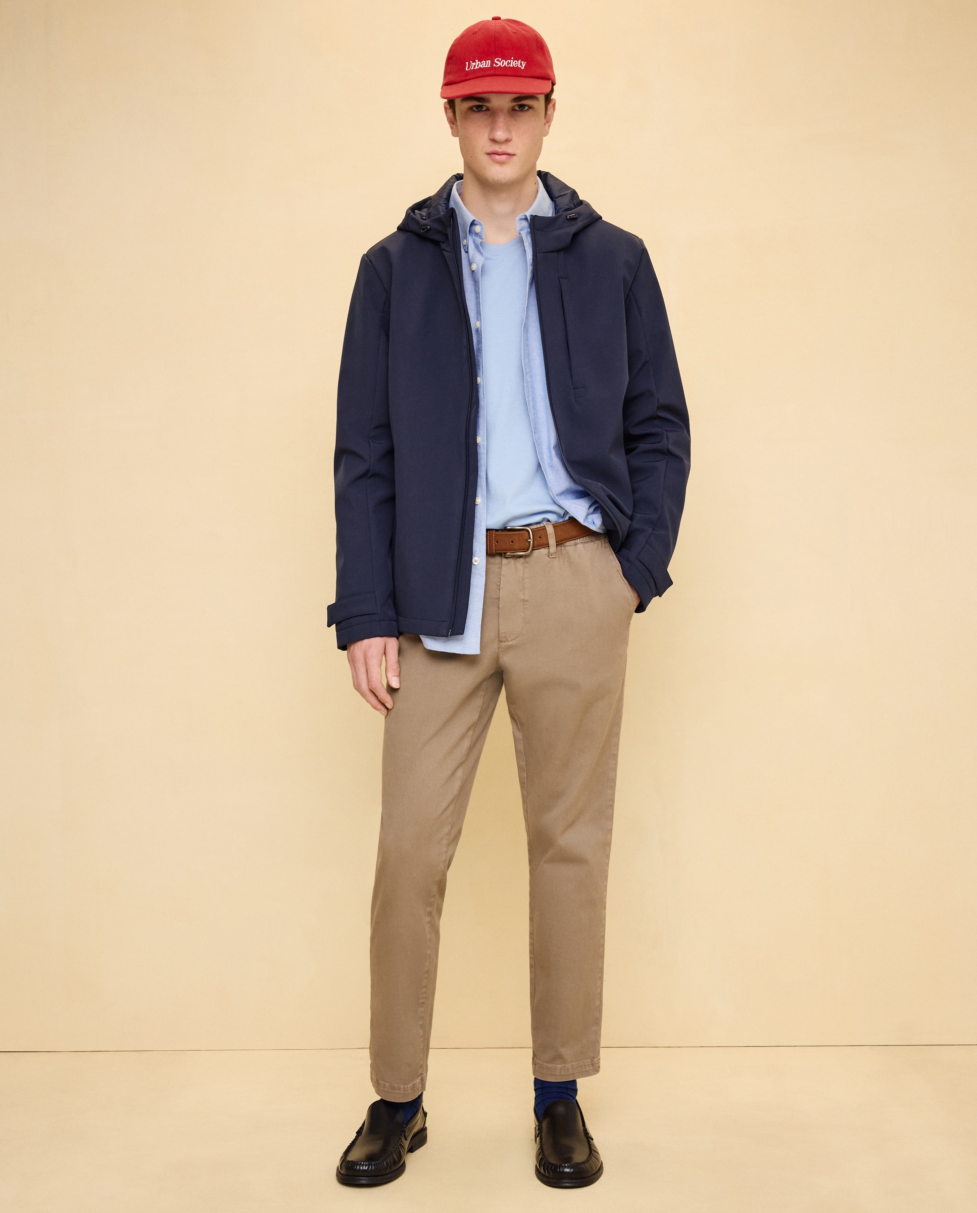Imagen 1 de Chino gomas garment dye de hombre slim stretch - Easy Wear - Marrón Marrón