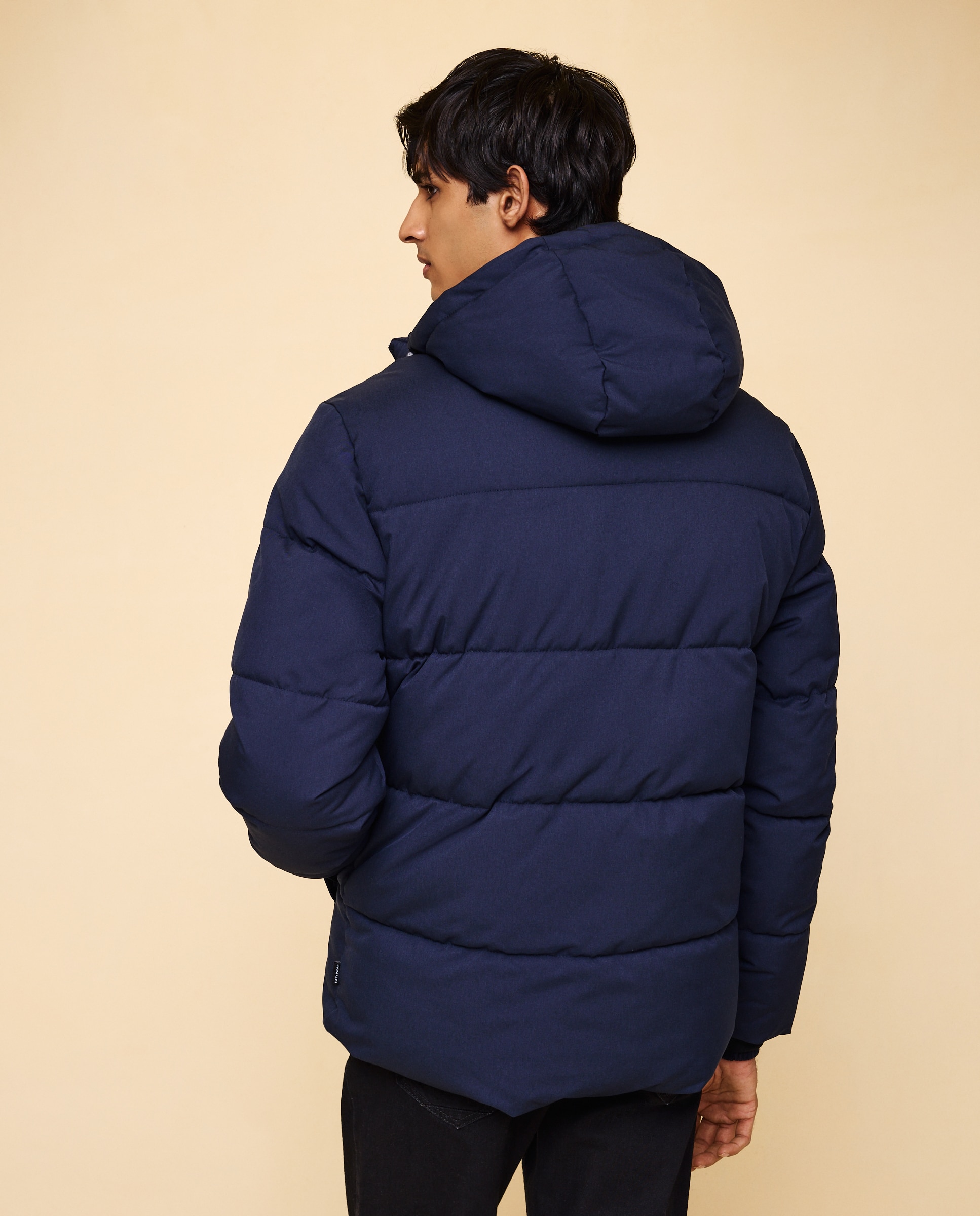 Cazadora tipo plumas grueso de hombre con capucha repelente al agua - Easy Wear - Azul marino Azul marino-2