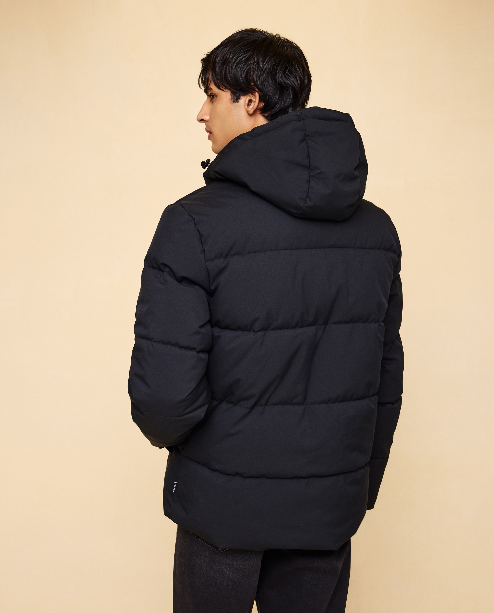 Cazadora tipo plumas grueso de hombre con capucha repelente al agua - Easy Wear - Negro Negro-3