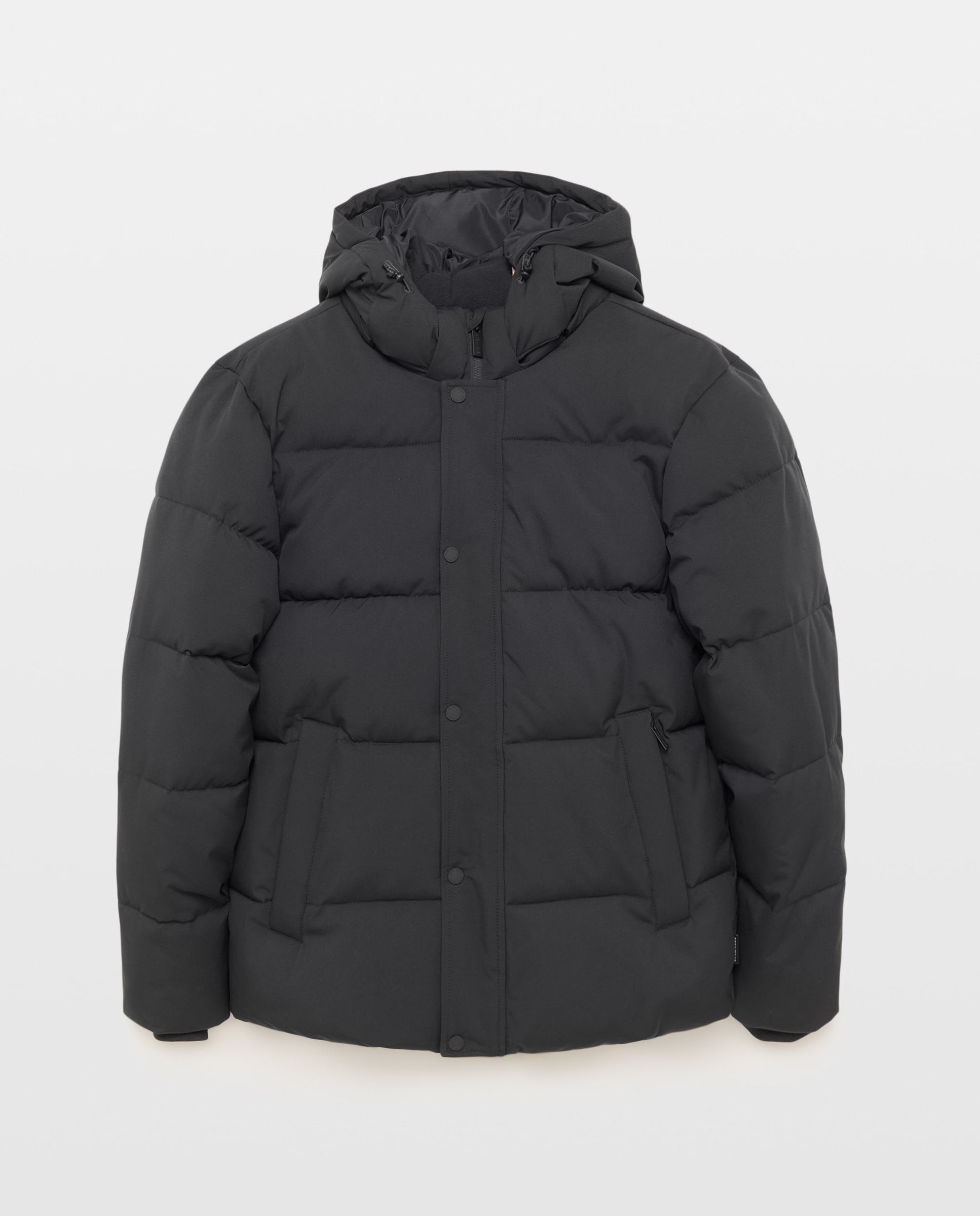 Cazadora tipo plumas grueso de hombre con capucha repelente al agua - Easy Wear - Negro Negro-4