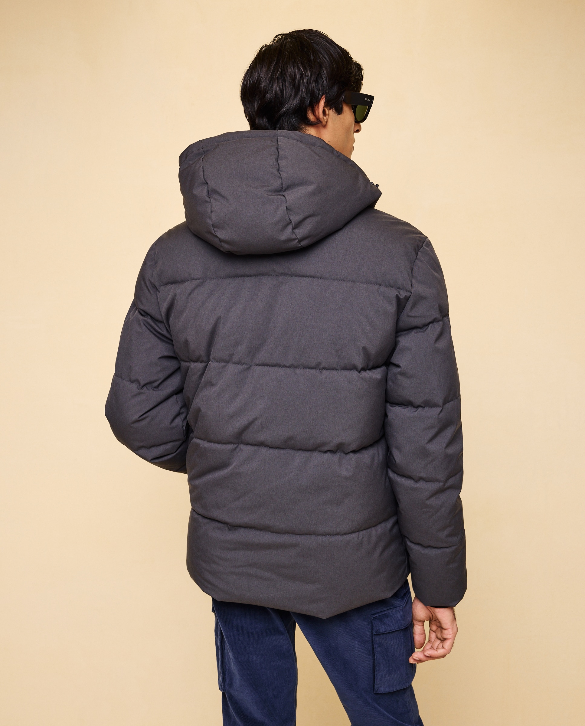 Cazadora tipo plumas grueso de hombre con capucha repelente al agua - Easy Wear - 830 Antracita 830 Antracita-3