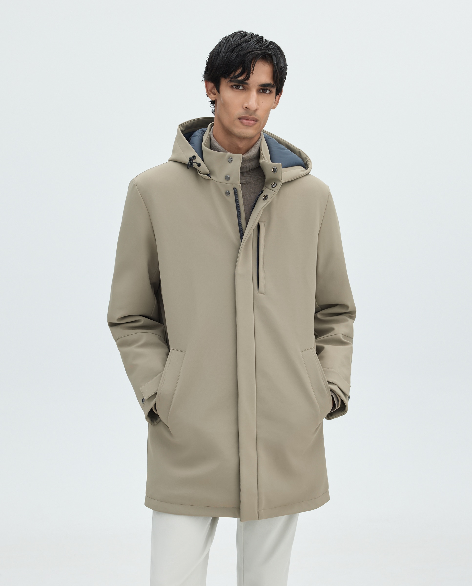 Imagen 1 de Chaquetón acolchado stretch repelente al agua con capucha desmontable de hombre - Easy Wear - 730 Camel 730 Camel
