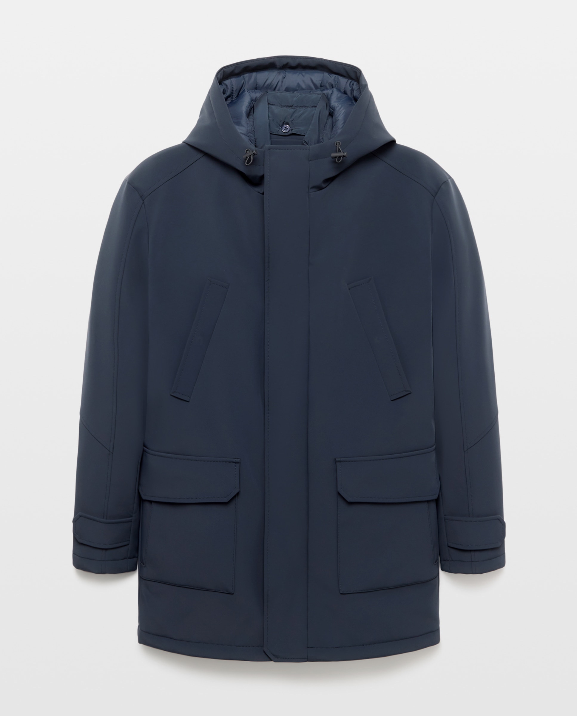 Imagen 5 de Chaquetón acolchado repelente al agua con pecherín y capucha de hombre - Easy Wear - Azul marino Azul marino