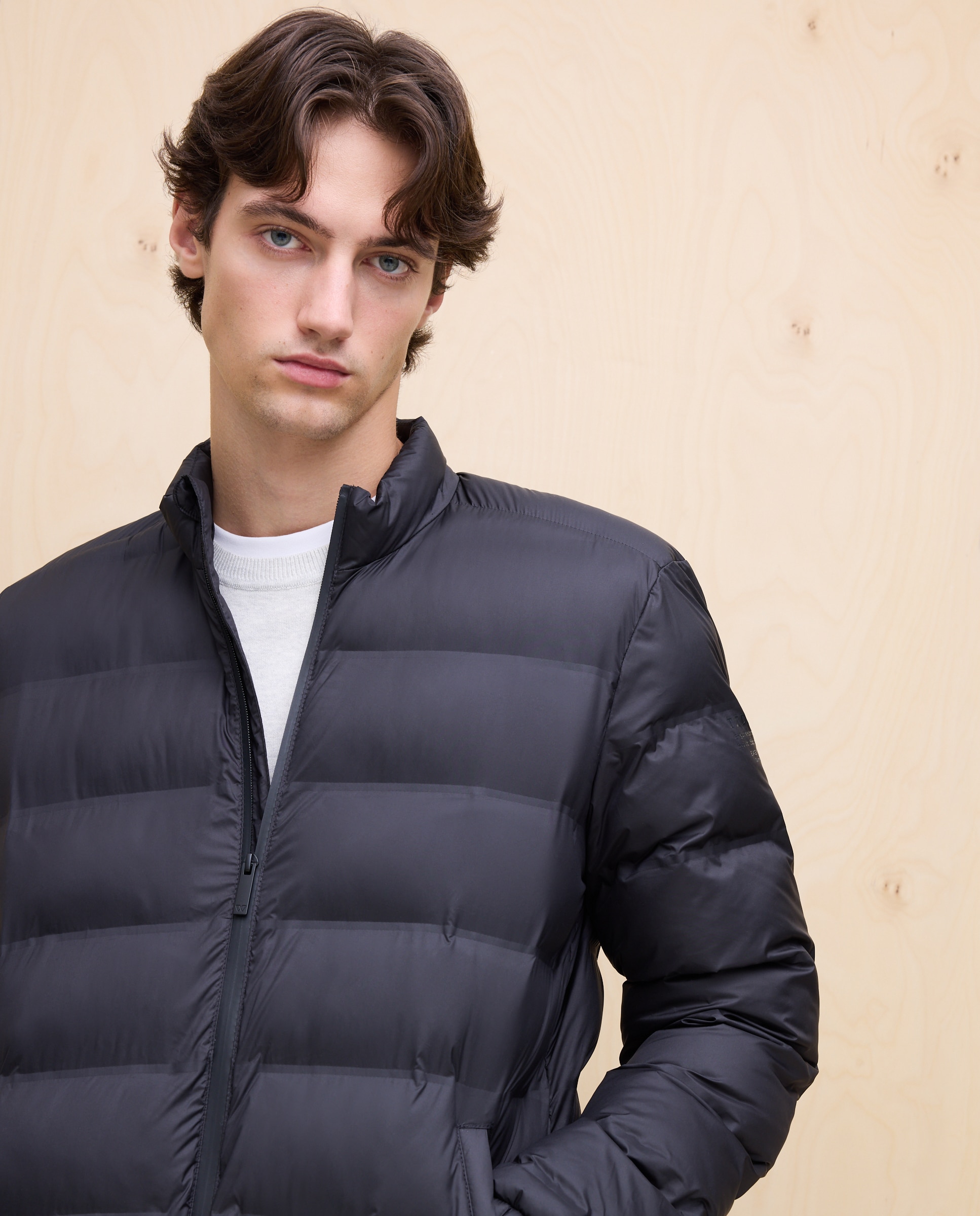 Plumífero acolchado ligero repelente al agua de hombre - Easy Wear - Negro Negro-4
