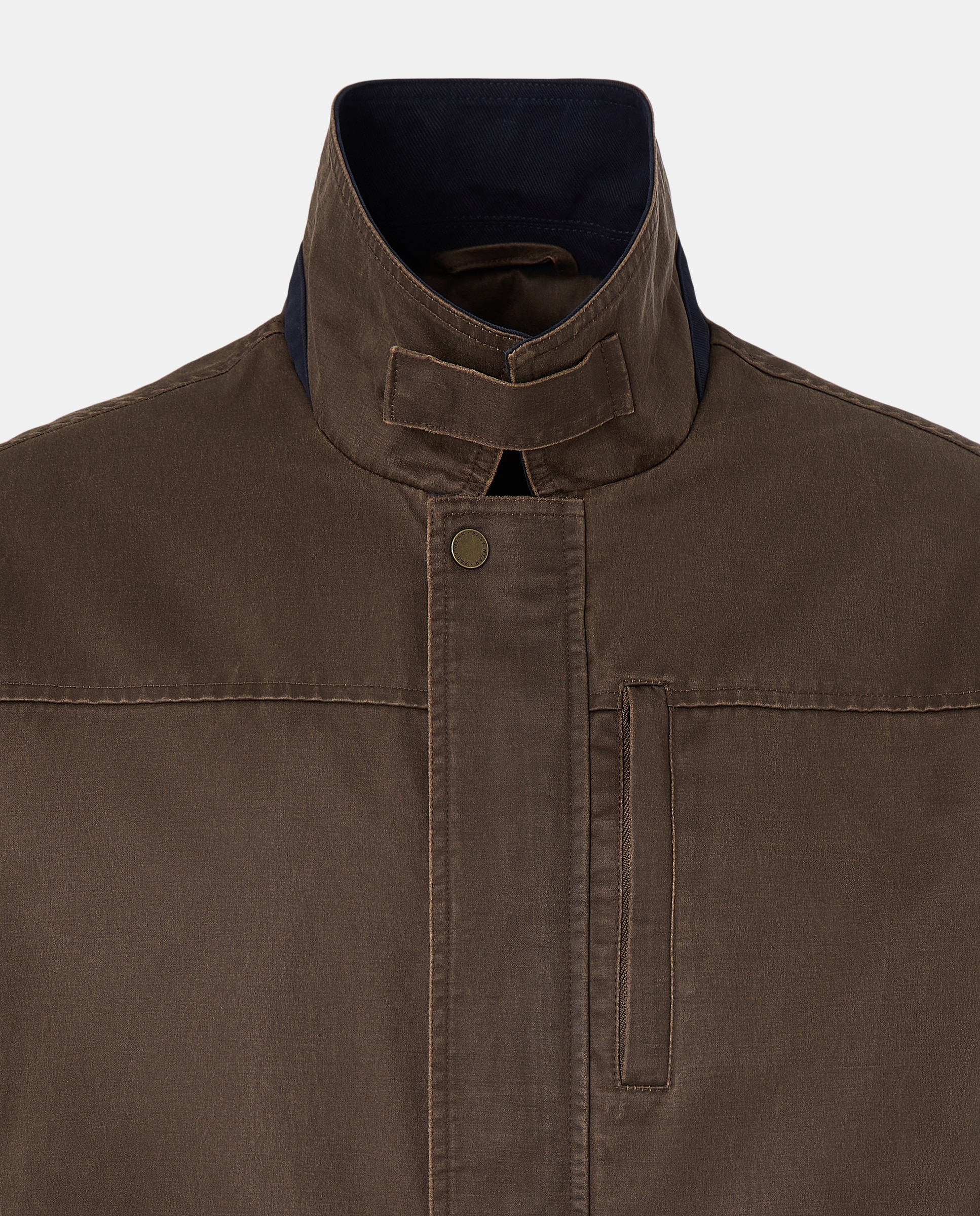 Blusão Encerado com Bolsos Chocolate-6