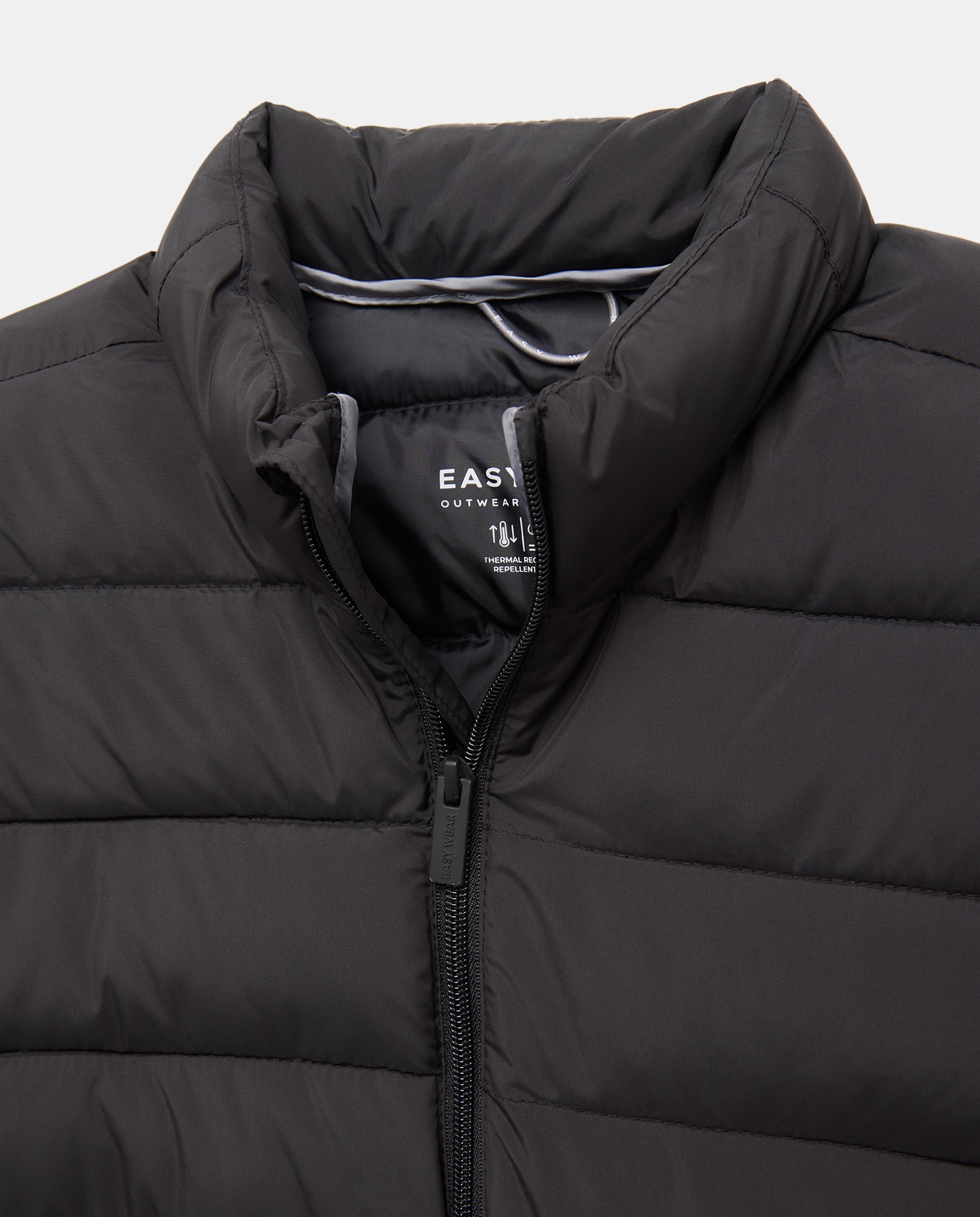 Plumífero acolchado ligero repelente al agua de hombre - Easy Wear - Negro Negro-5