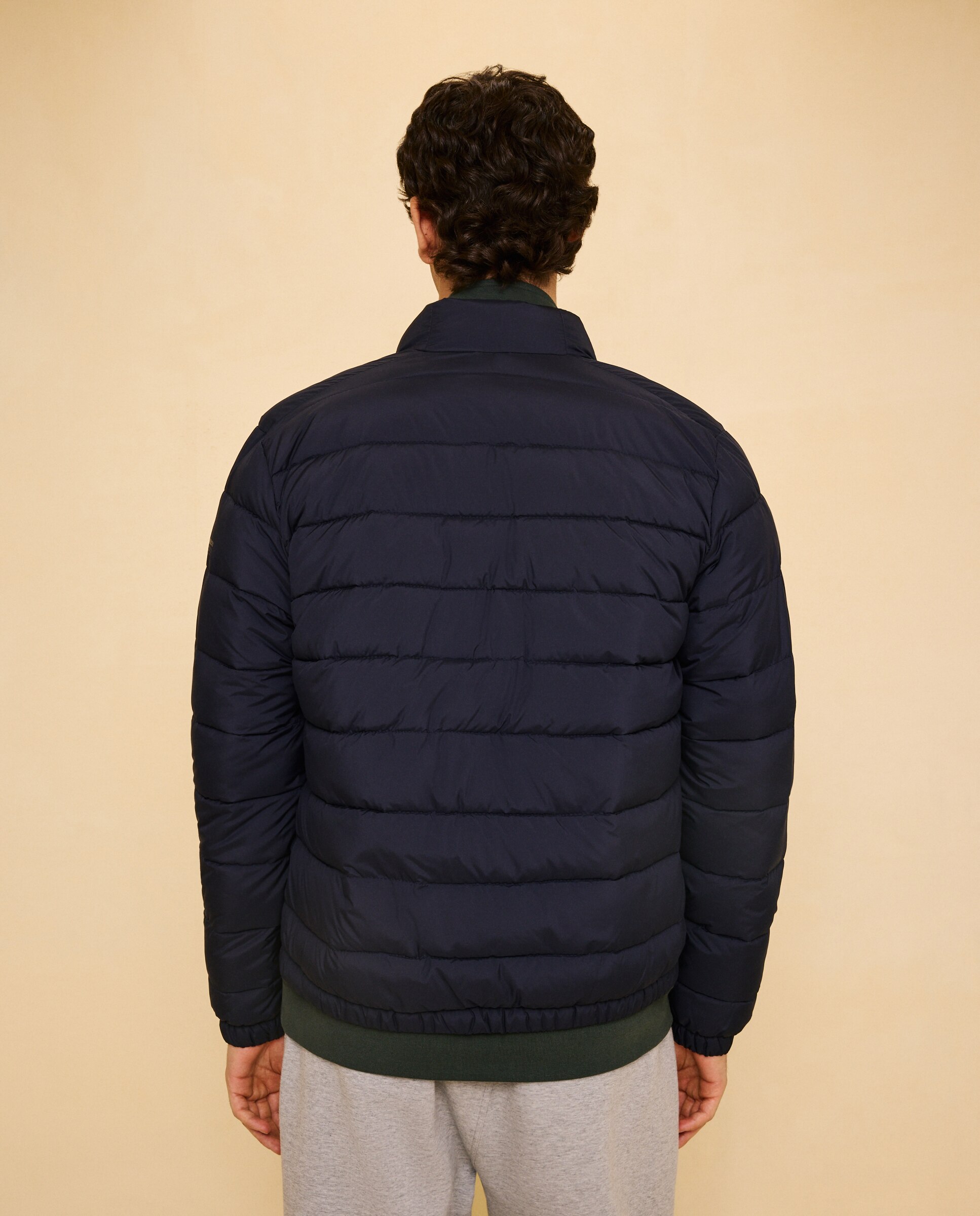 Plumífero acolchado ligero repelente al agua de hombre - Easy Wear - Azul marino Azul marino-3