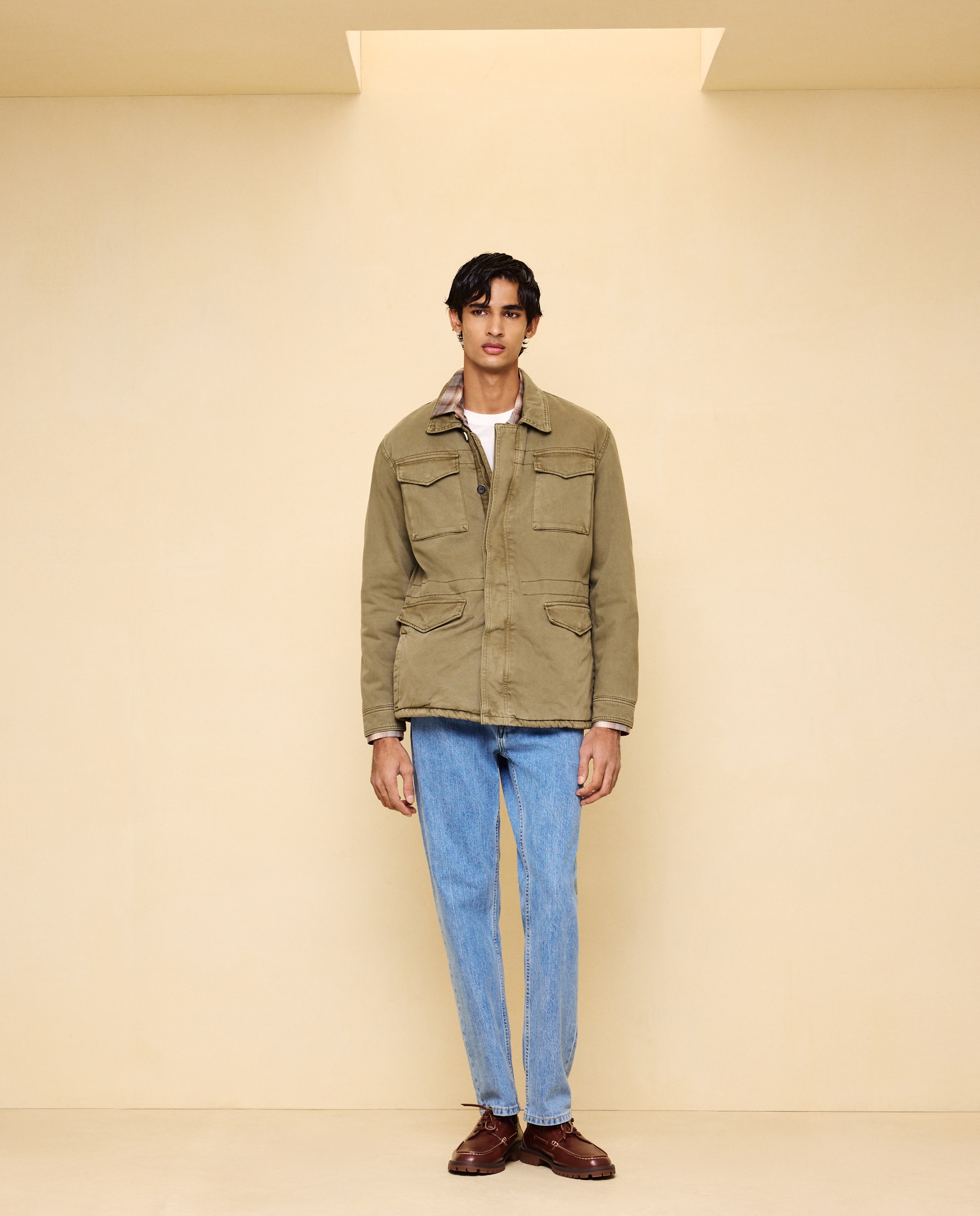 Cazadora algodón cuatro bolsillos acolchada de hombre - Easy Wear - 520 Kaki 520 Kaki-2