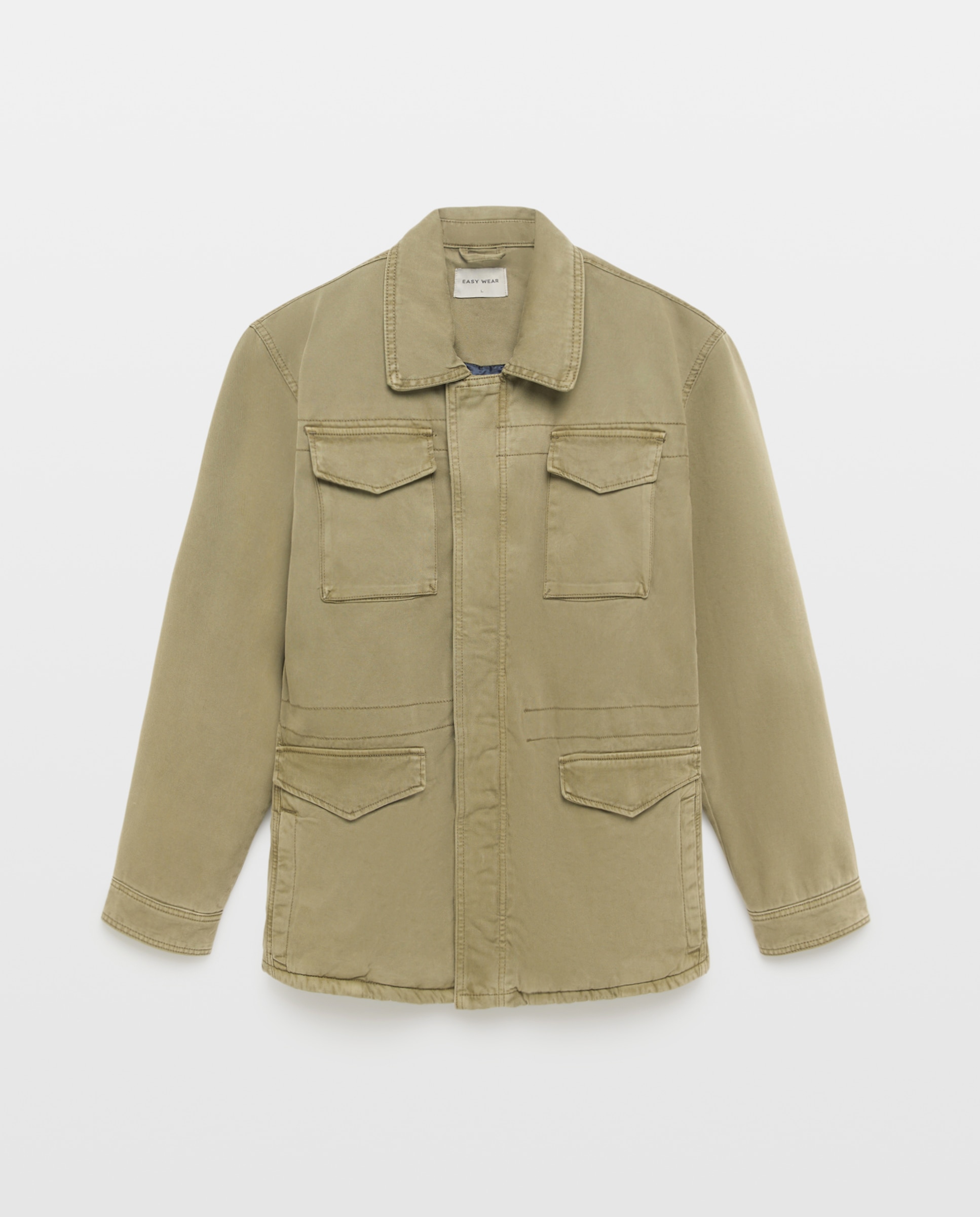 Cazadora algodón cuatro bolsillos acolchada de hombre - Easy Wear - 520 Kaki 520 Kaki-4