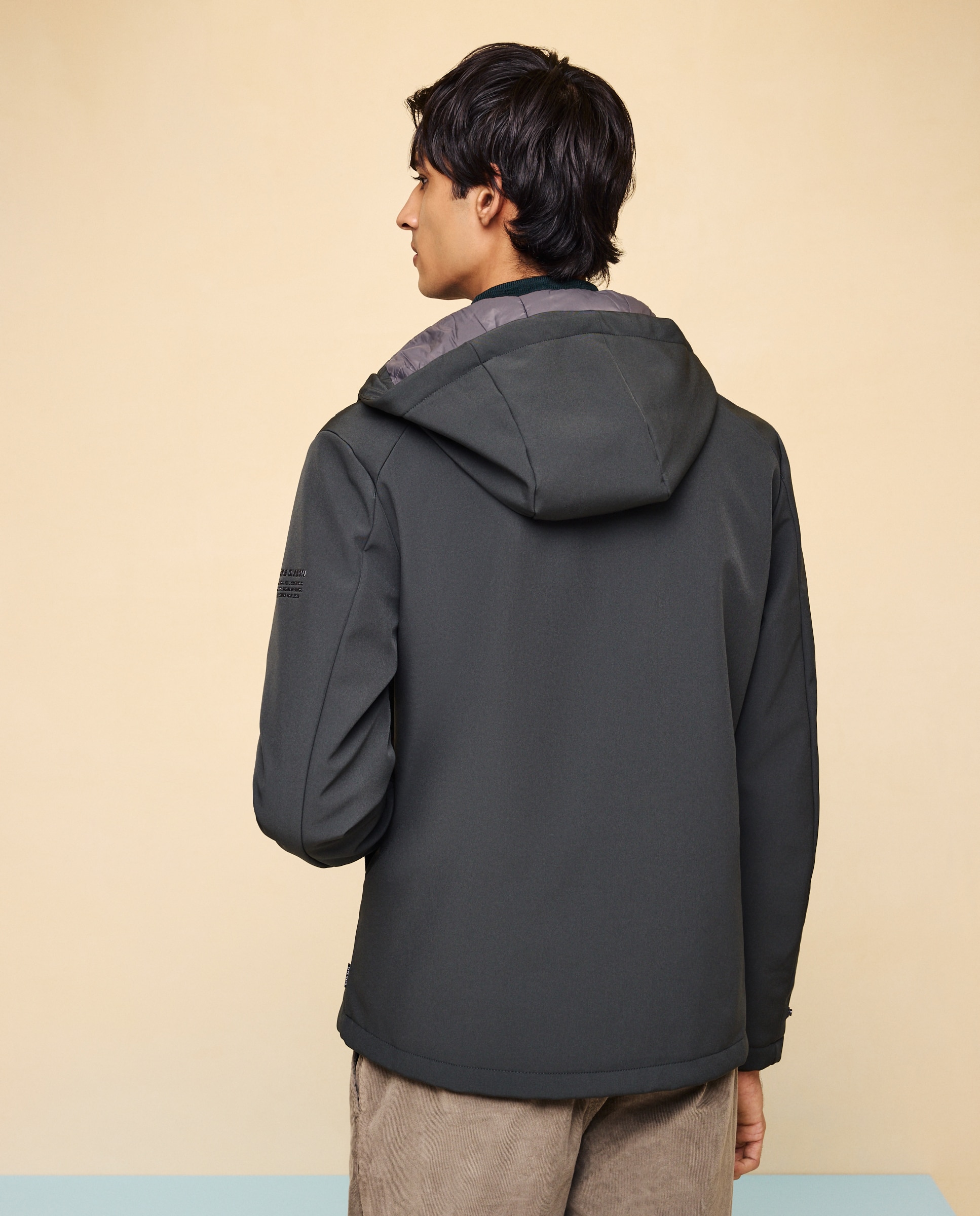 Cazadora acolchada stretch con capucha repelente al agua de hombre - Easy Wear - 520 Kaki 520 Kaki-2