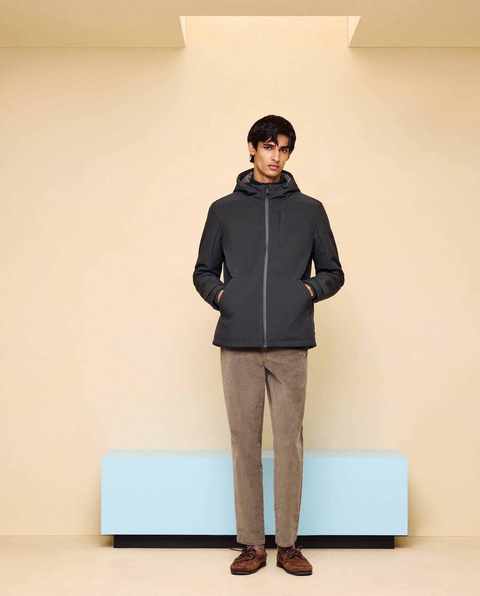 Cazadora acolchada stretch con capucha repelente al agua de hombre - Easy Wear - 520 Kaki 520 Kaki-3