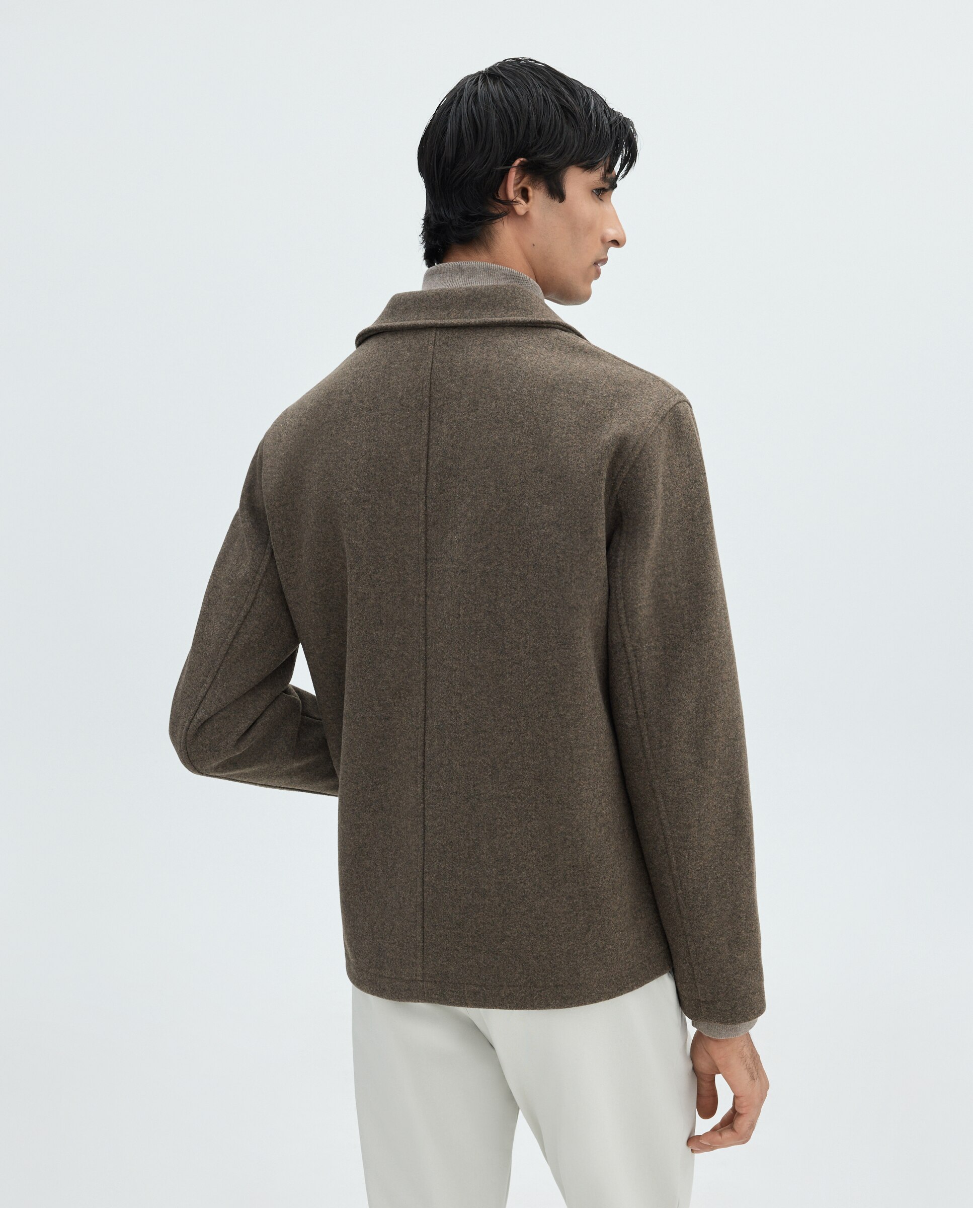 Cazadora de paño de hombre - Easy Wear - Marrón Marrón-3