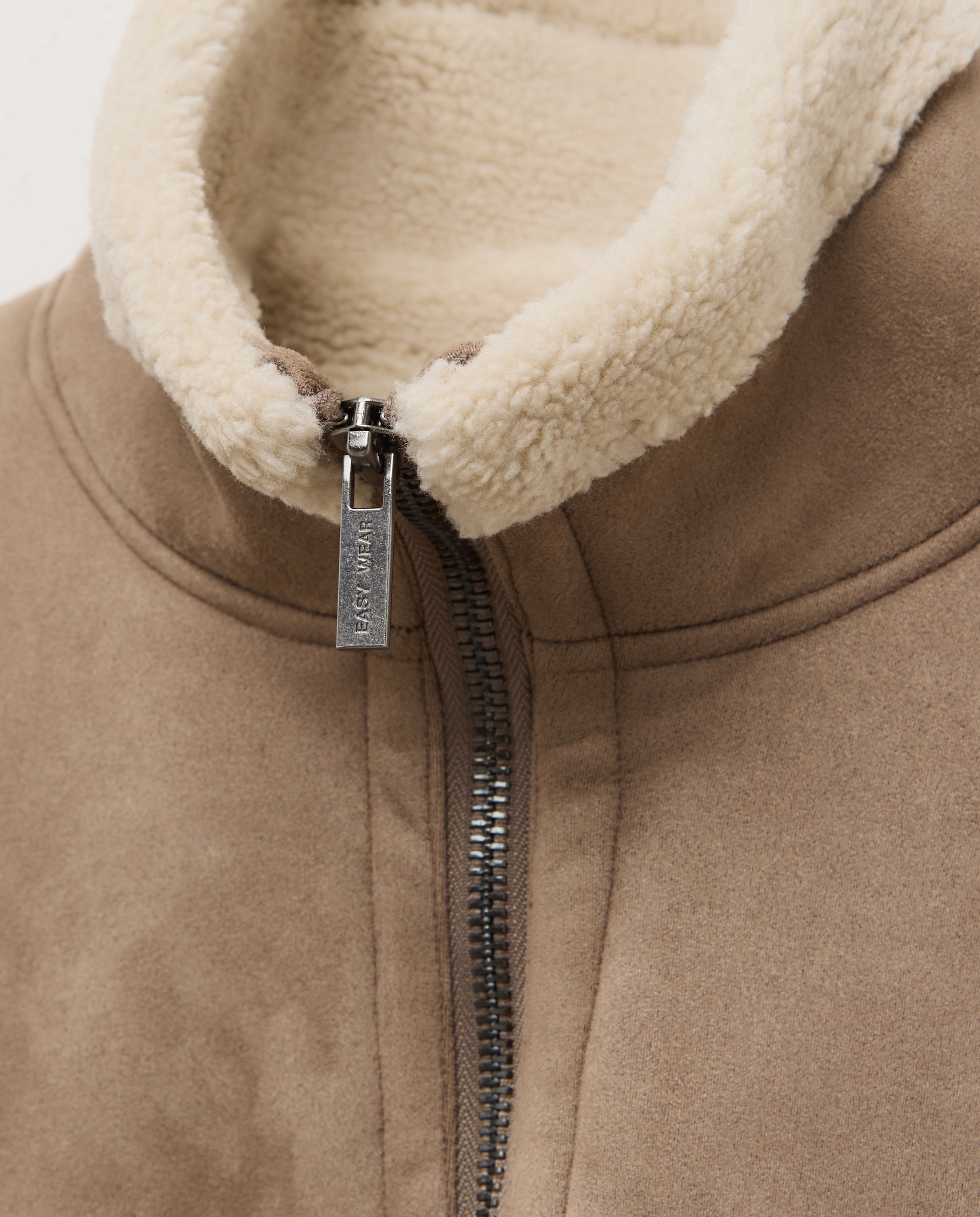 Cazadora polipiel doble faz con borrego de hombre - Easy Wear - Visón claro Visón claro-6