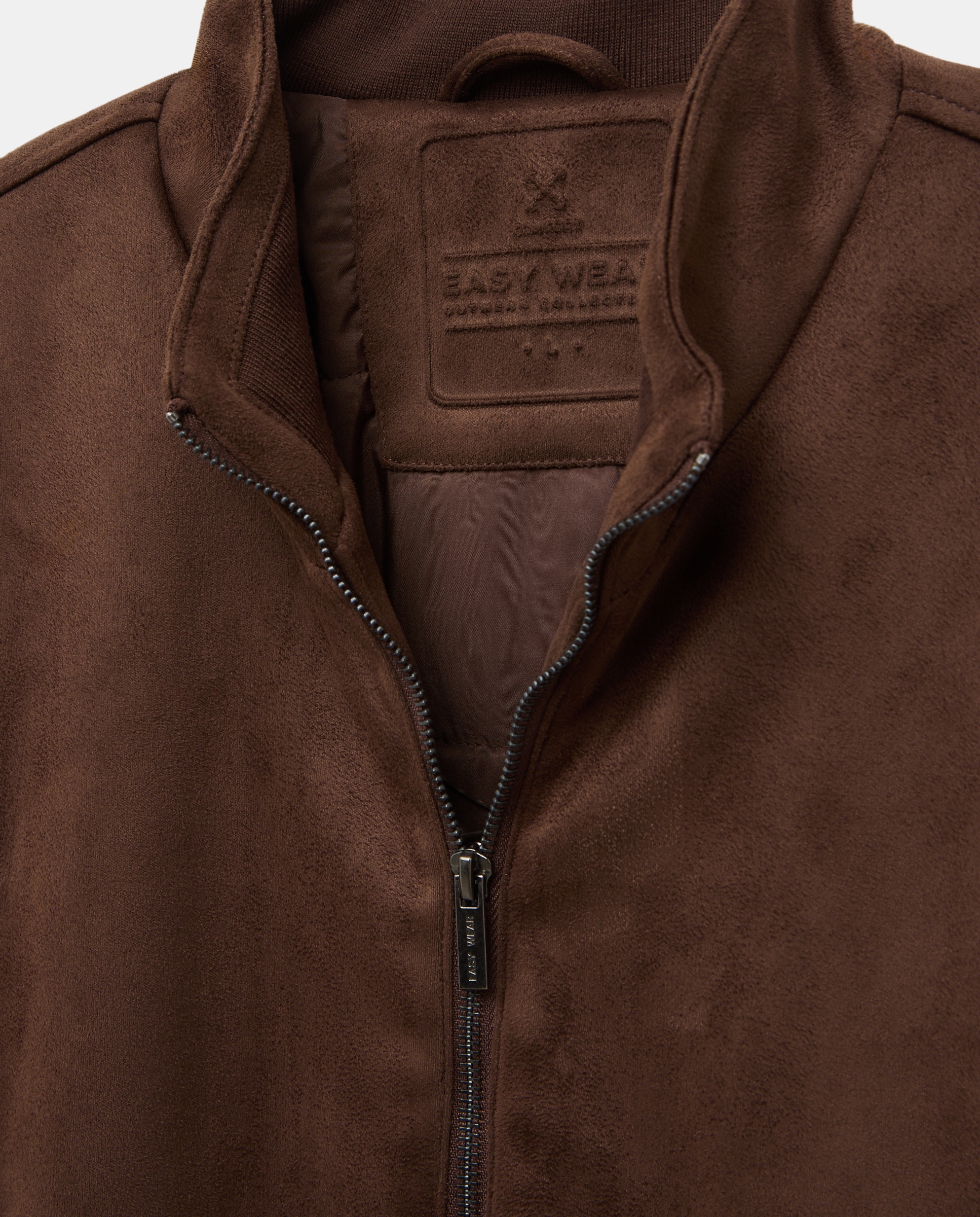 Cazadora polipiel antelina de hombre - Easy Wear - Marrón Marrón-5