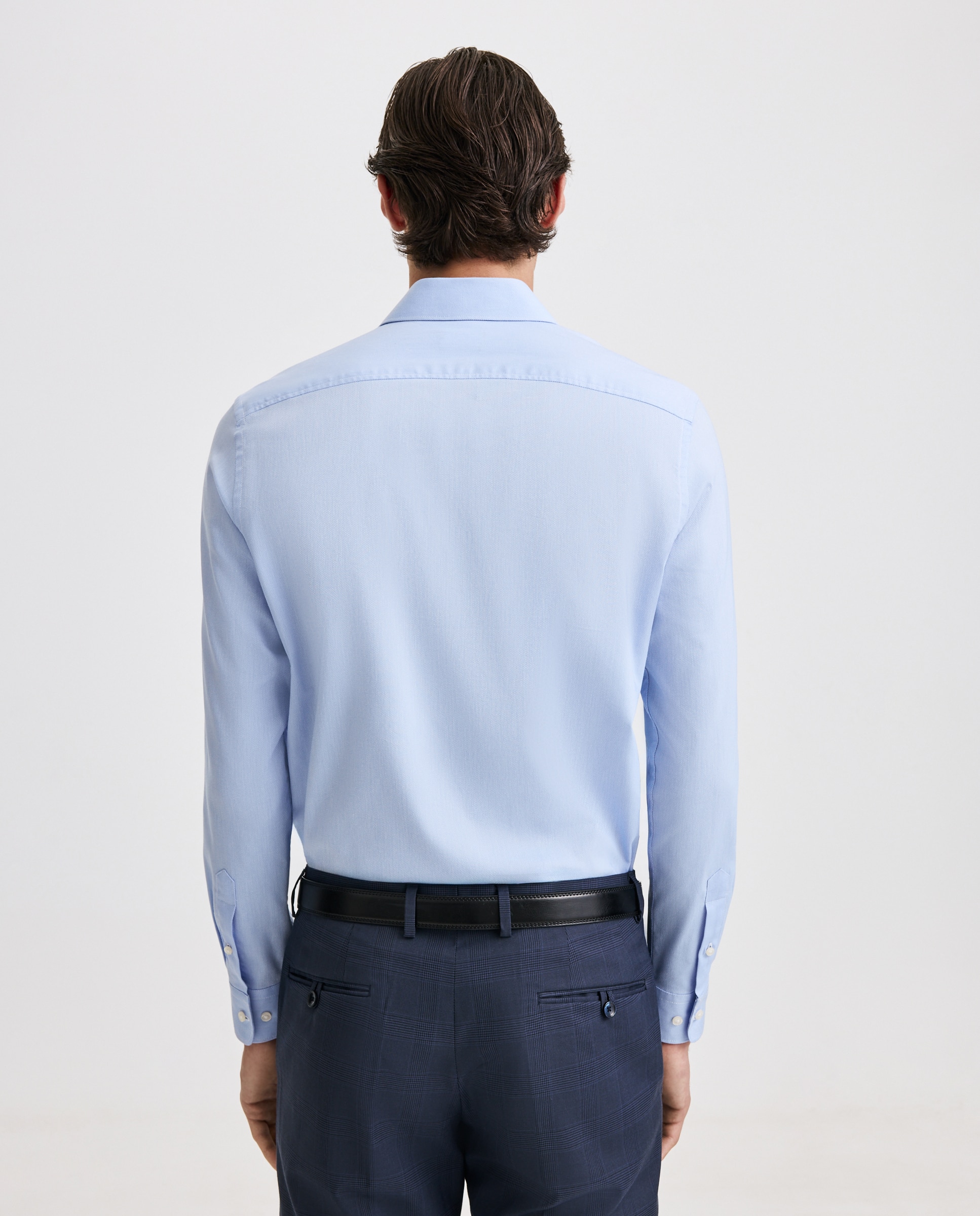 Camisa de hombre elástica estructura - Easy Wear - 410 Azul claro 440 Azulón-3