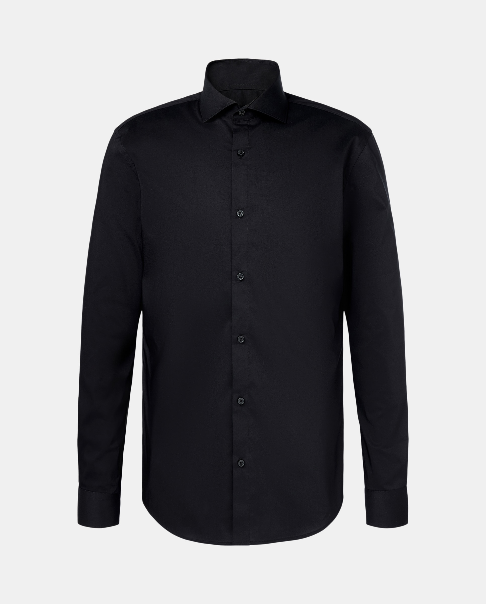 Camisa Elástica Lisa Preto-5