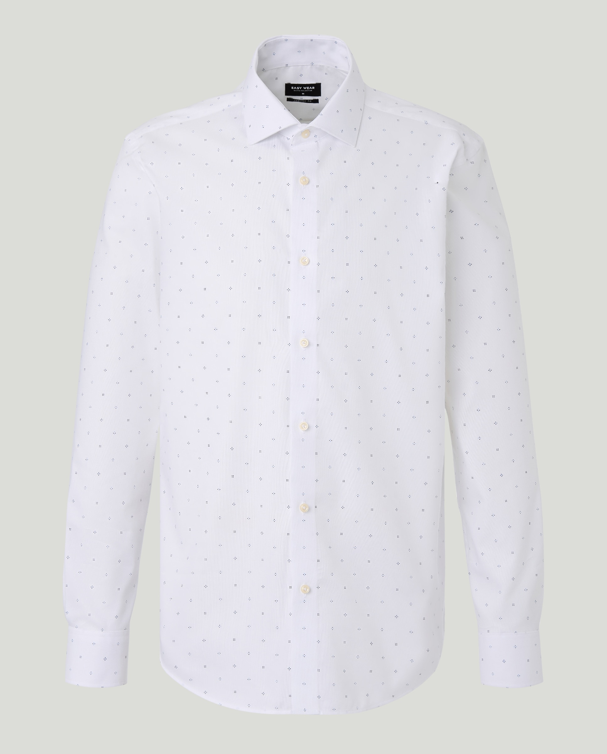 Camisa Clássica com Estampado Geométrico Coolmax Branco-5