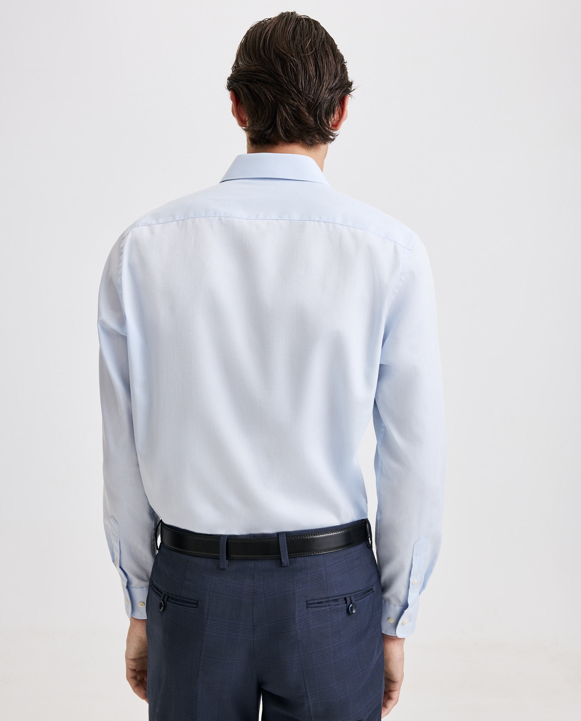 Camisa Clássica com Estrutura Coolmax 410 Azul Claro-3