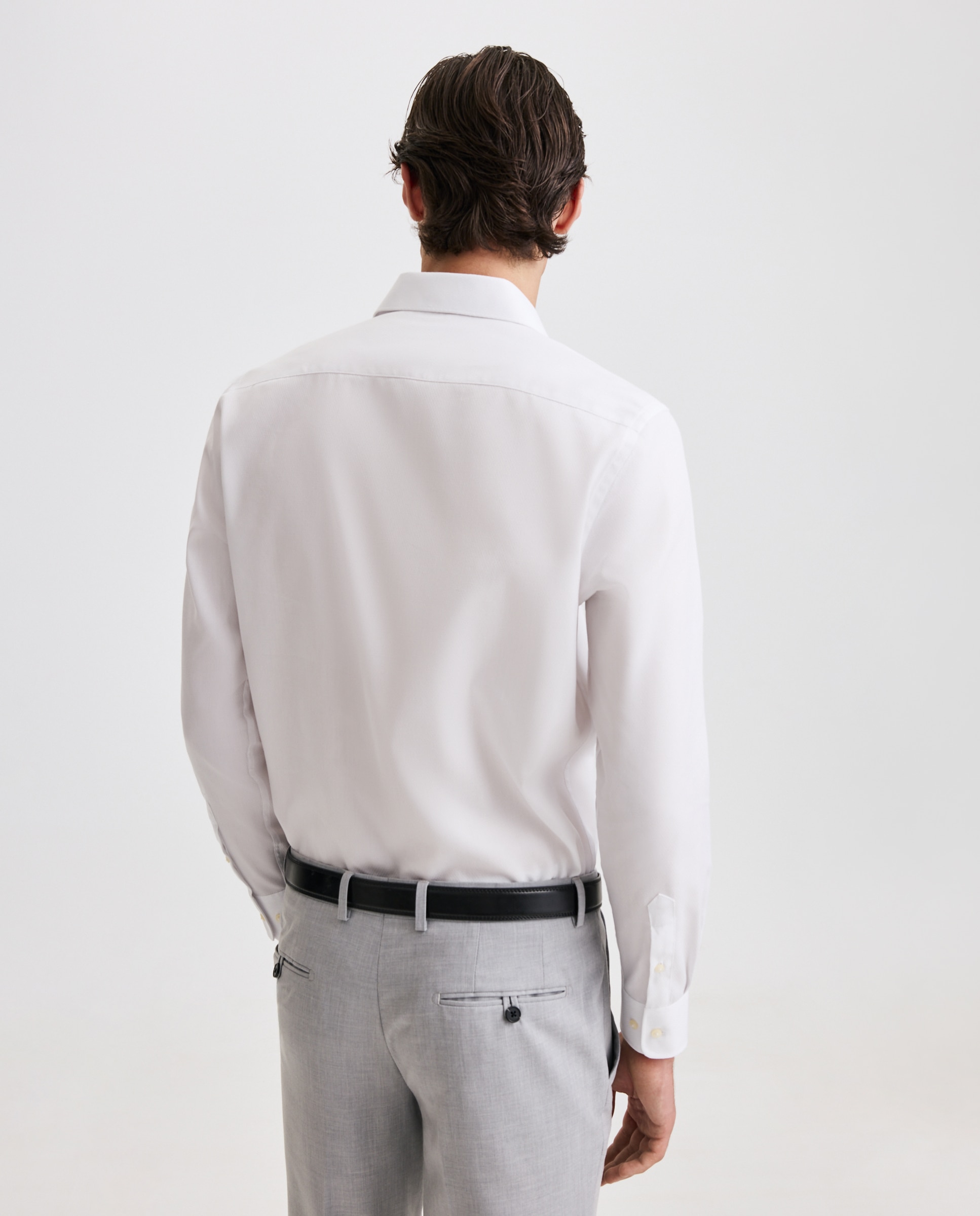 Camisa Clássica com Estrutura Coolmax Branco-2