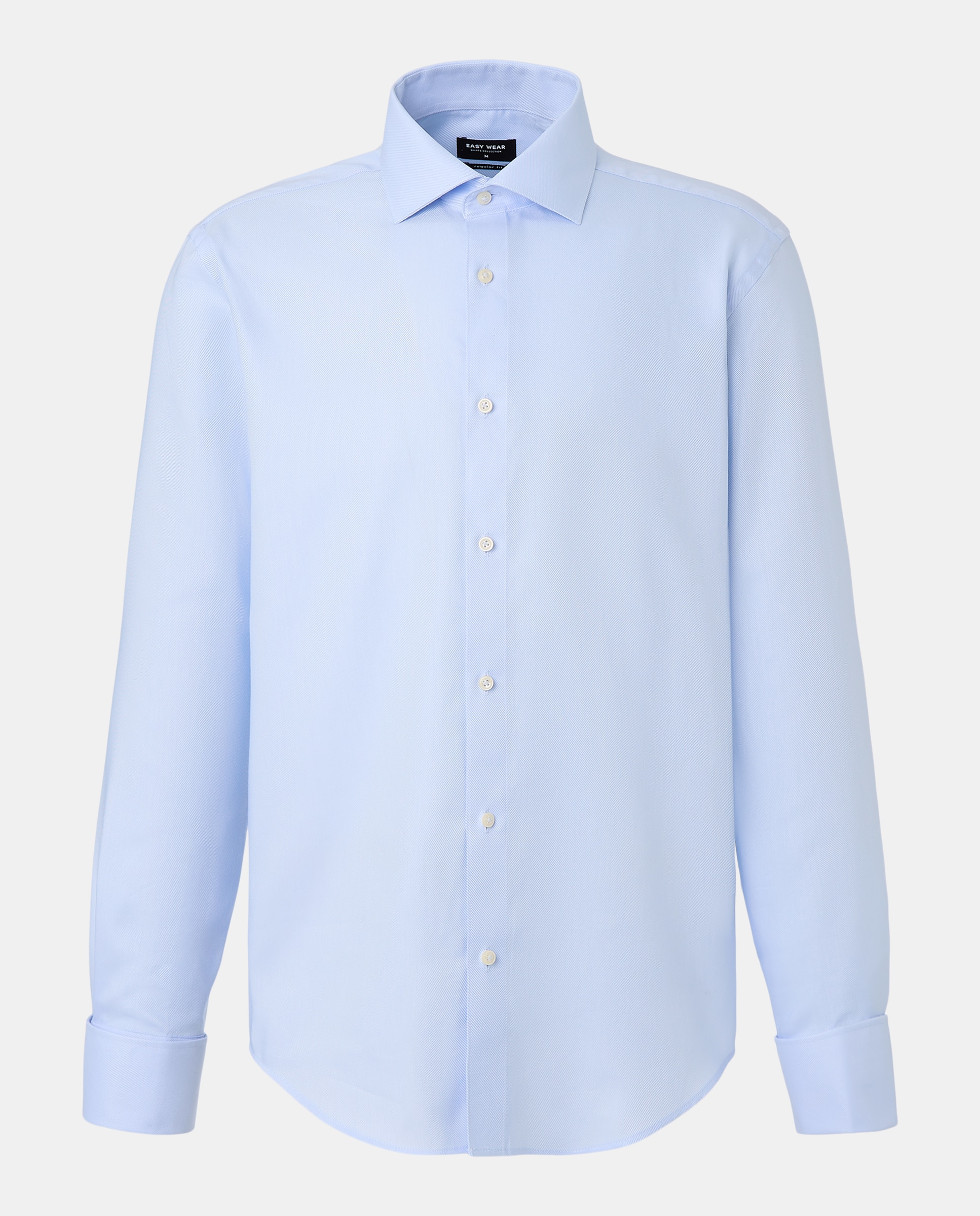 Camisa Clássica de Punho Duplo Coolmax 410 Azul Claro-5