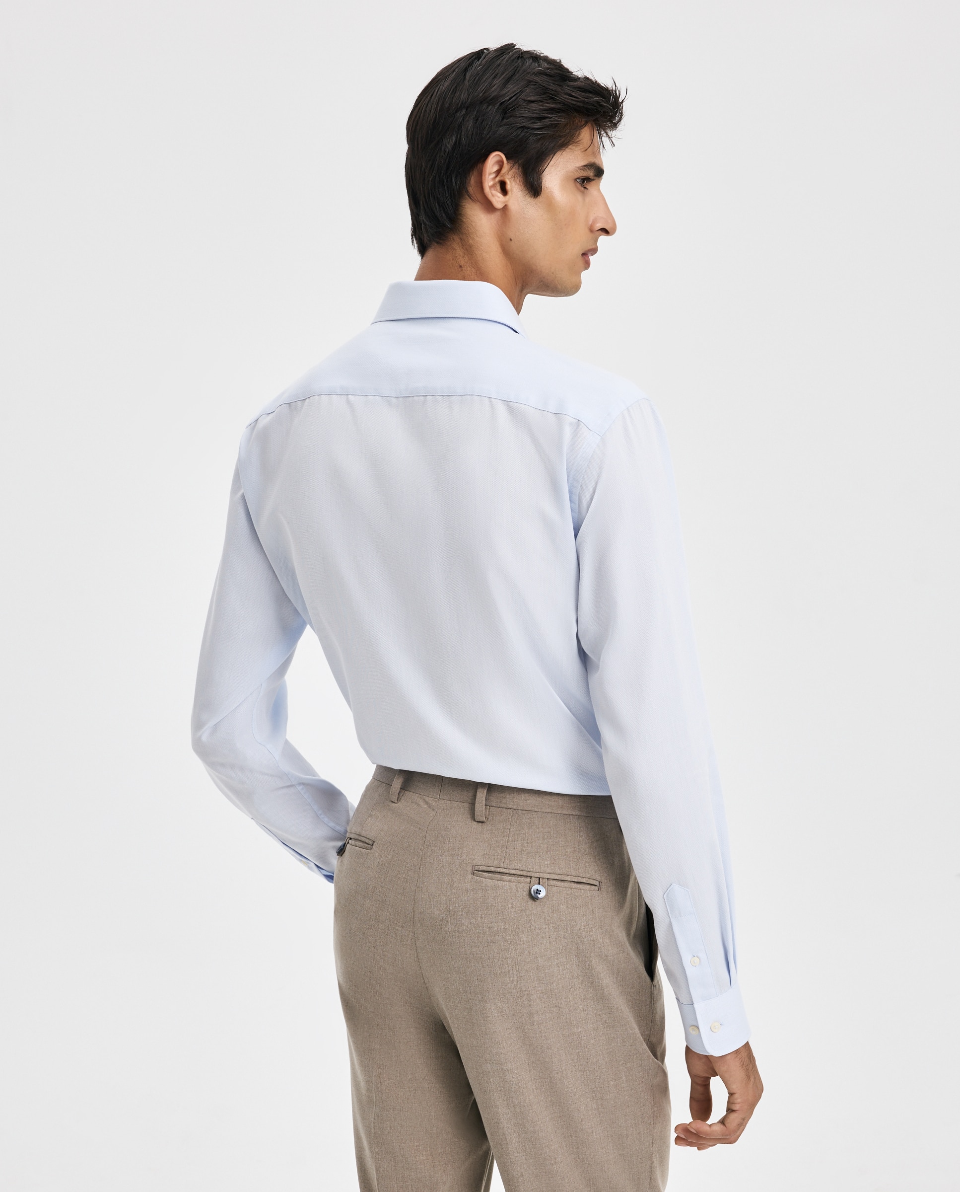 Camisa Formal com Estrutura Coolmax 410 Azul Claro-2