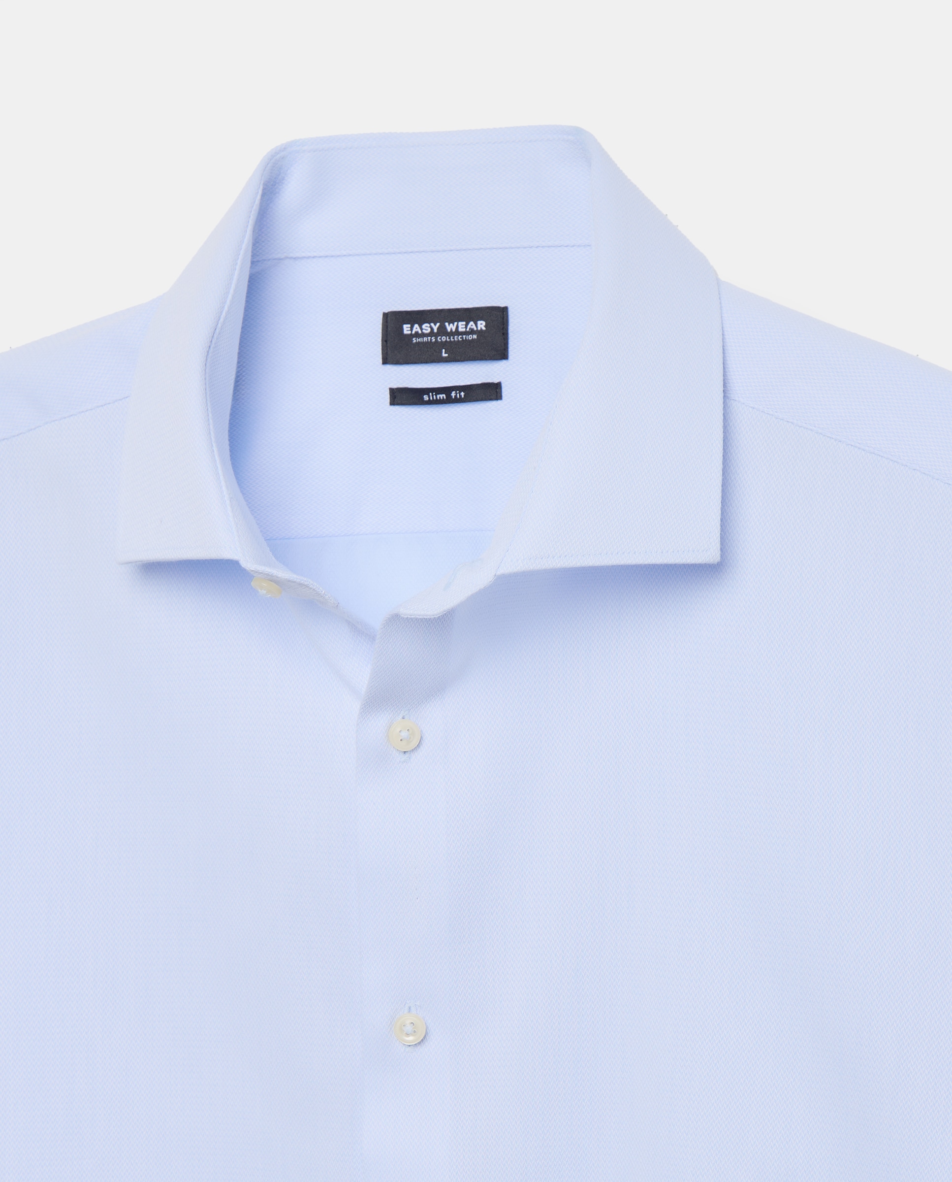 Camisa Formal com Estrutura Coolmax 410 Azul Claro-5