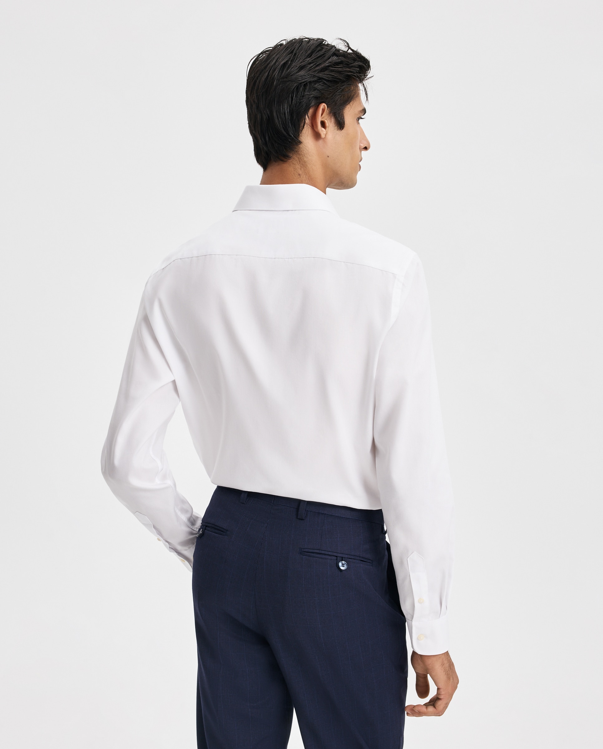 Camisa de vestir para hombre estructura coolmax - Easy Wear - Blanco Blanco-2