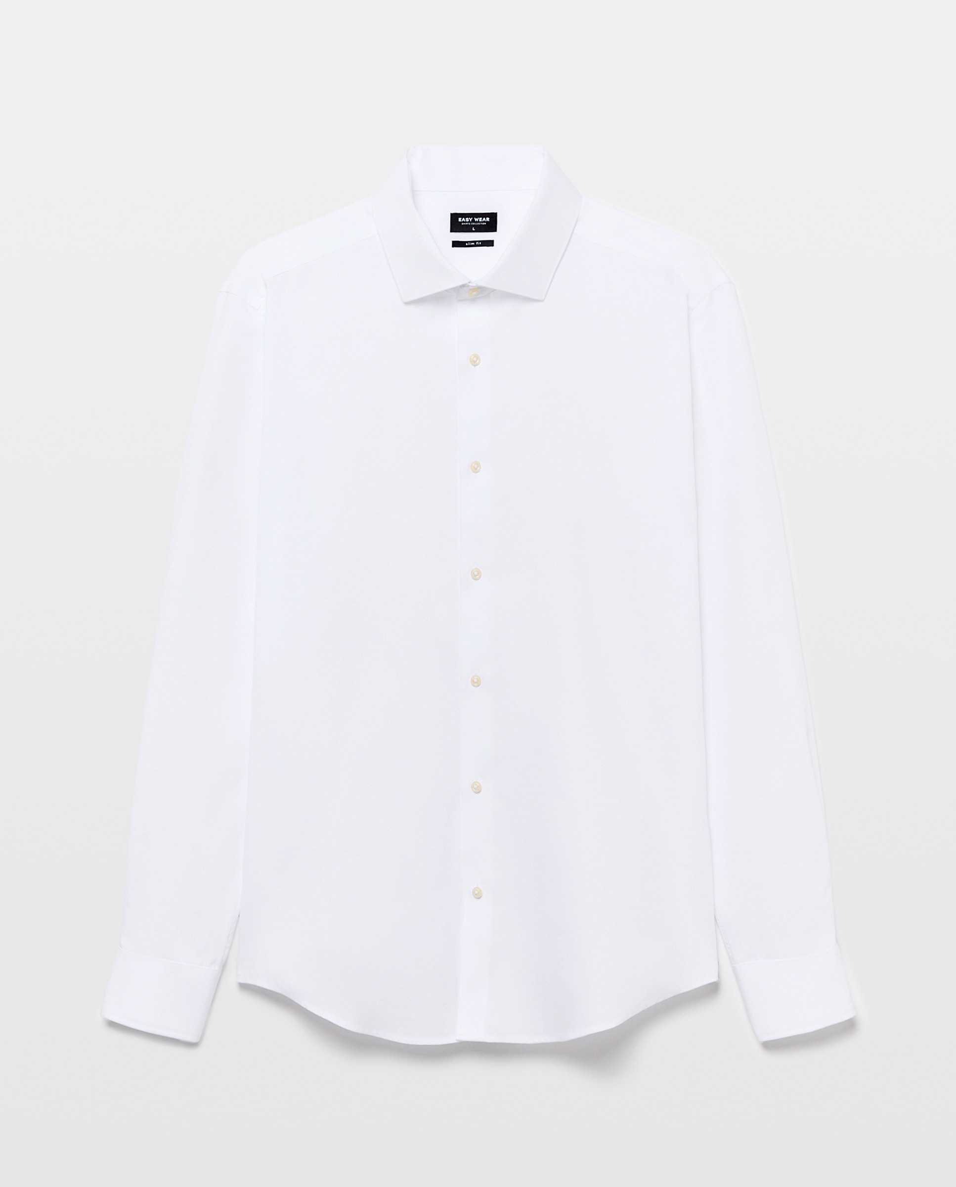 Camisa de vestir para hombre estructura coolmax - Easy Wear - Blanco Blanco-4