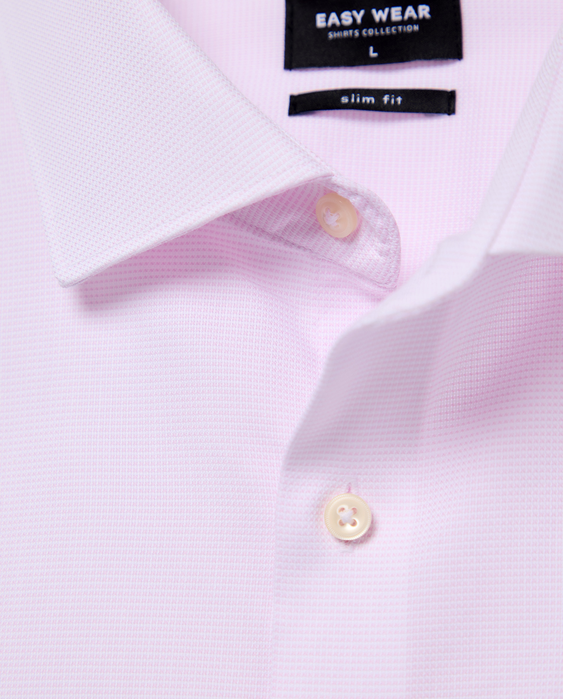 Camisa de vestir para hombre estructura coolmax - Easy Wear - Rosa claro Rosa claro-6