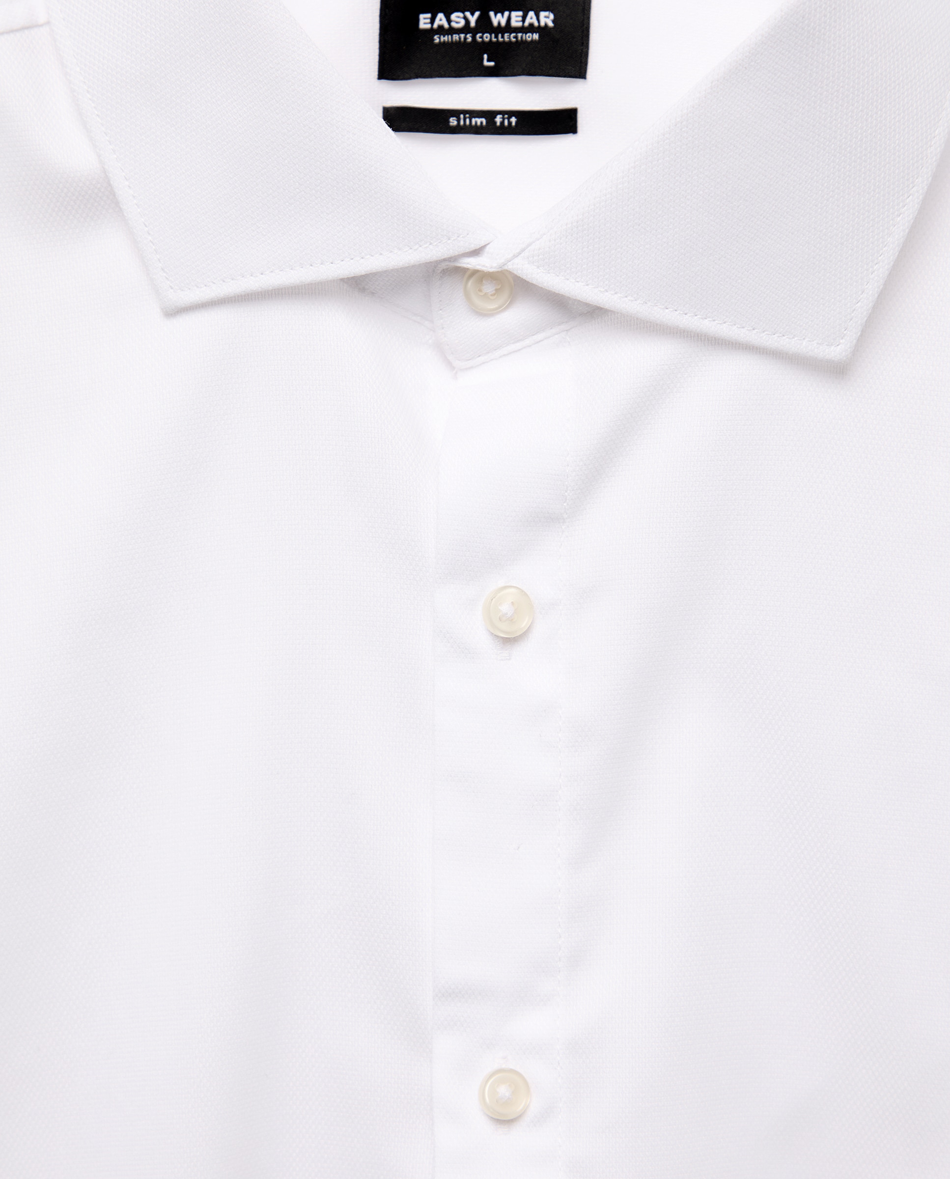 camisa súper elástica estructura - Easy Wear - Blanco Blanco-5