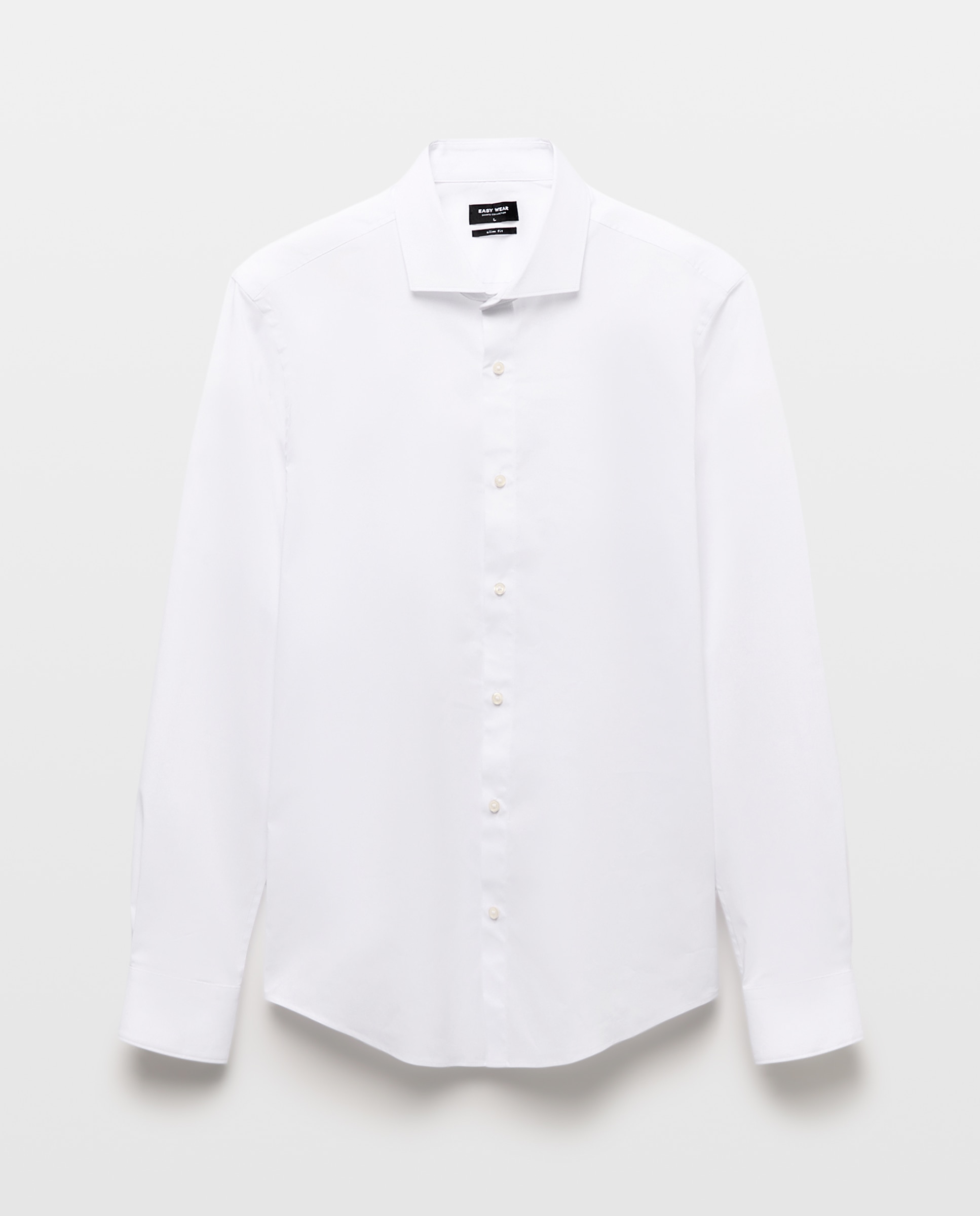 camisa súper elástica lisa - Easy Wear - Blanco Blanco-4