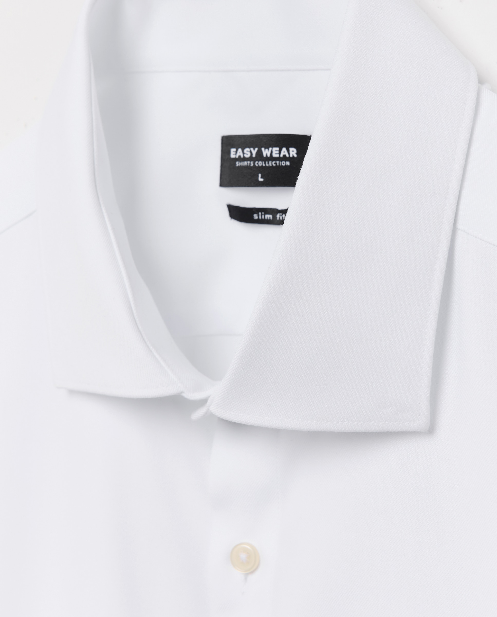 Camisa para hombre manga larga lisa - Easy Wear - Blanco Blanco-6