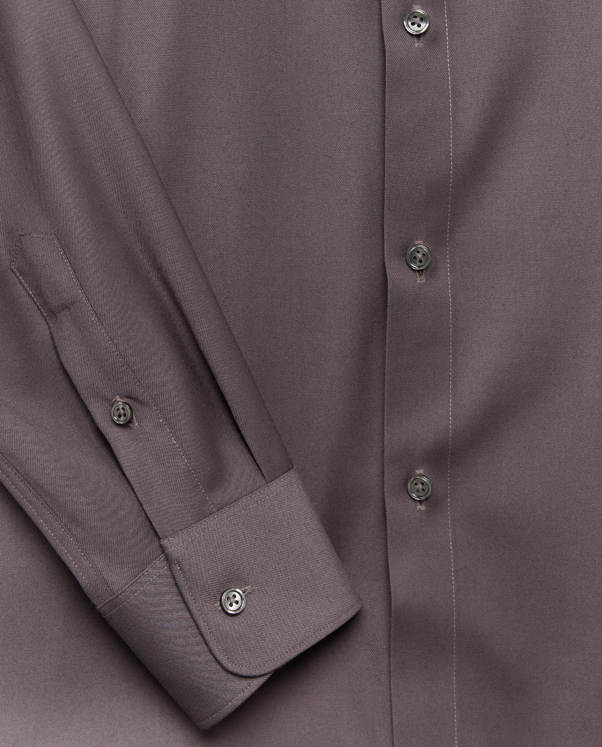 Camisa para hombre manga larga lisa - Easy Wear - Marrón Marrón-5