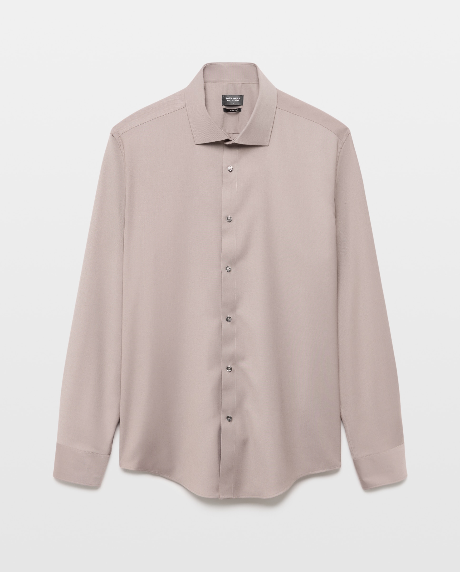 Camisa para hombre manga larga lisa - Easy Wear - Tostado Tostado-4