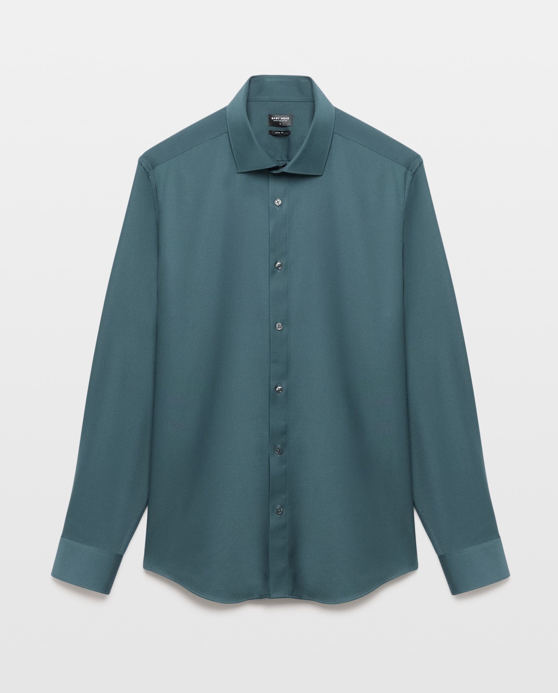 Camisa para hombre manga larga lisa - Easy Wear - Verde Verde-4