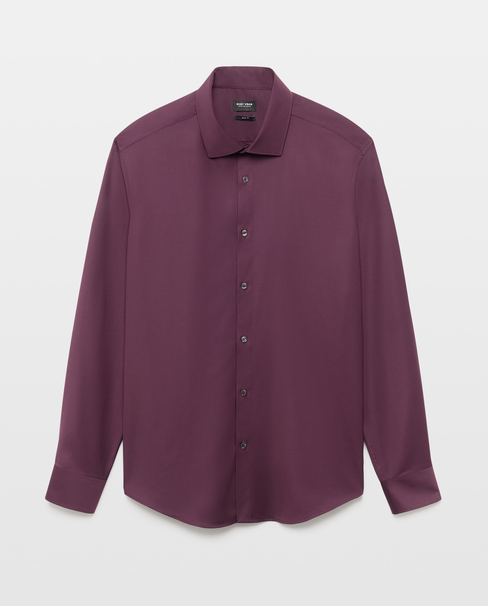 Camisa para hombre manga larga lisa - Easy Wear - Burdeos Burdeos-4