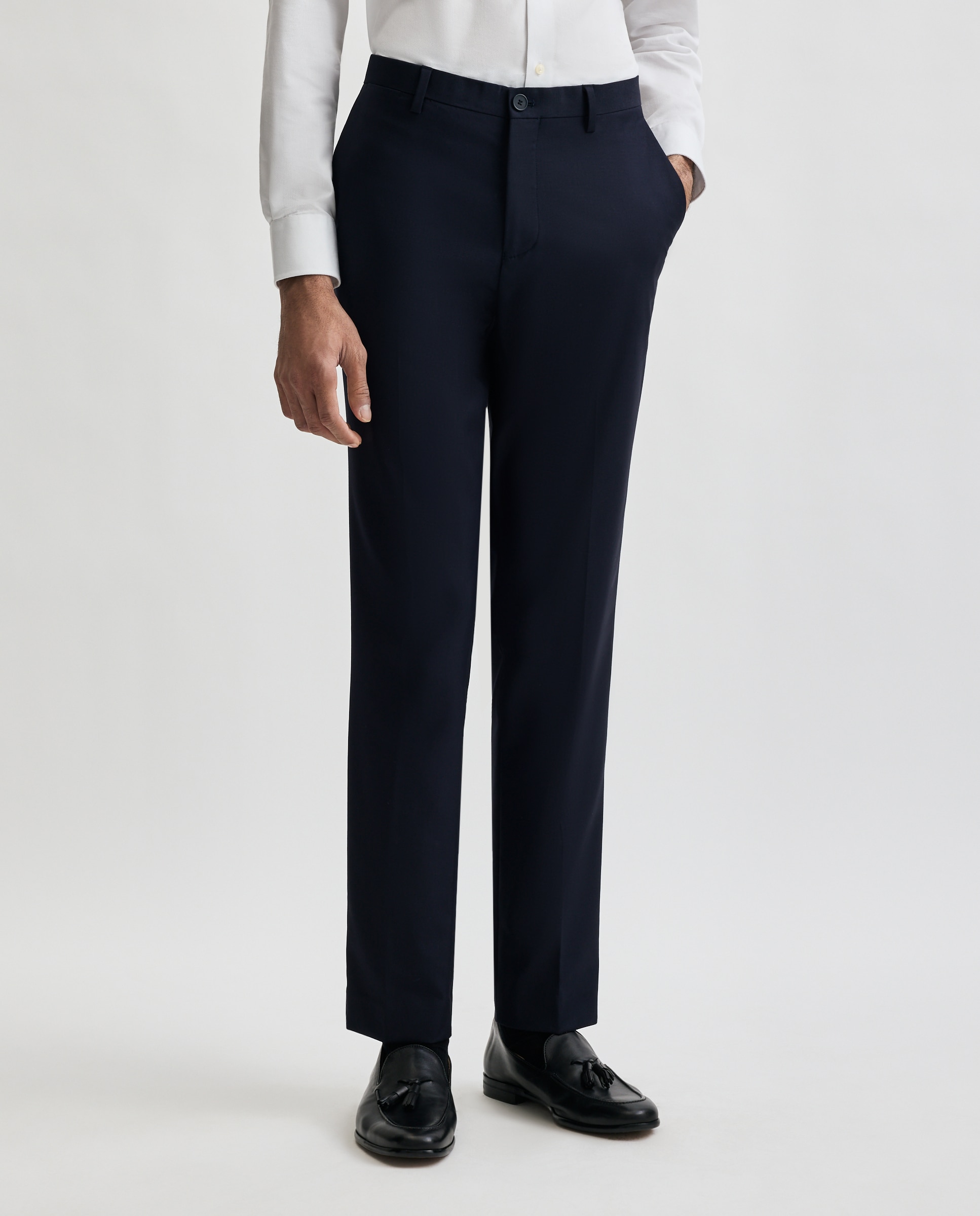 Pantalón de traje para hombre lisa - Easy Wear - Azul marino Azul marino-2