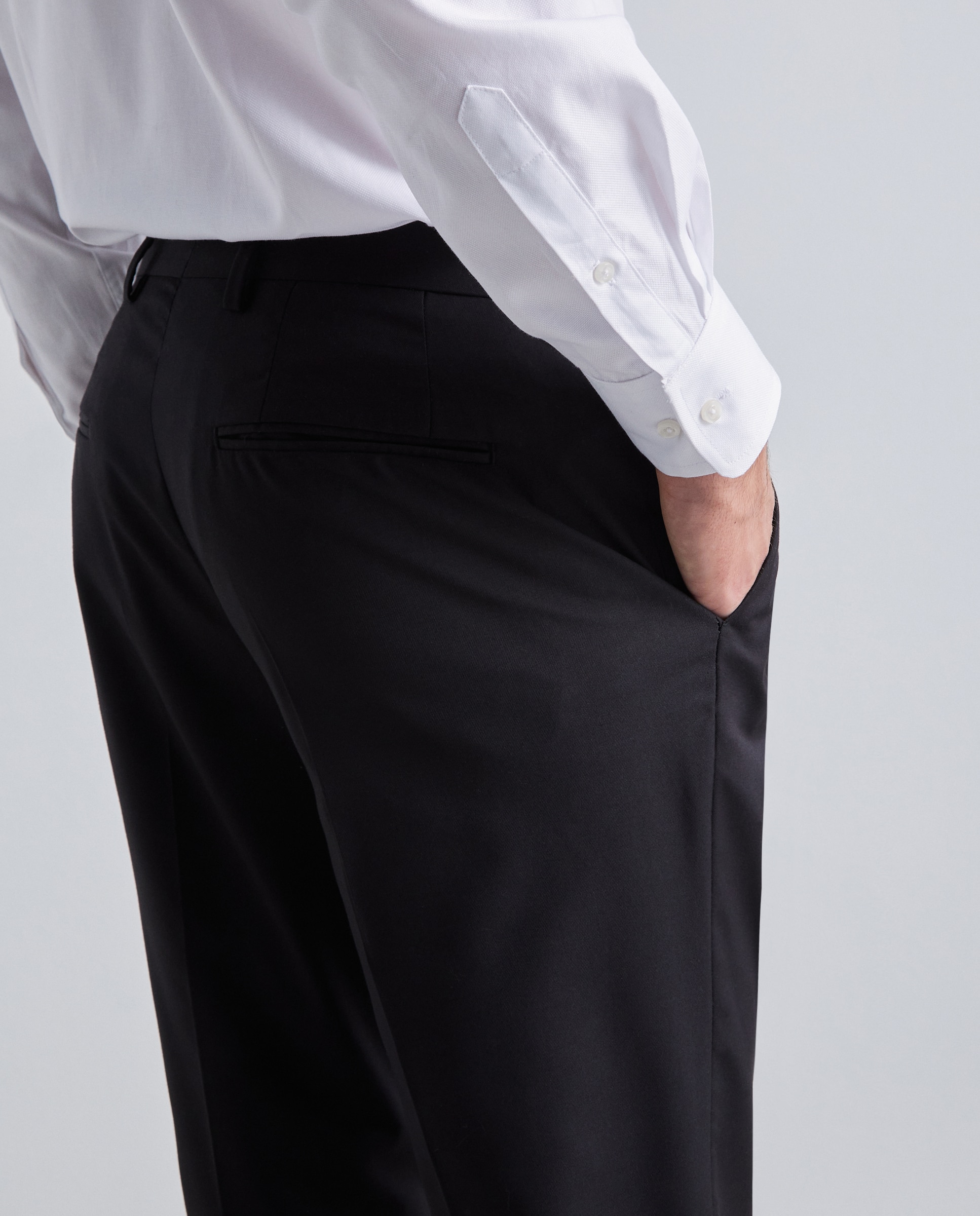 Pantalón de traje para hombre lisa - Easy Wear - Negro Negro-8
