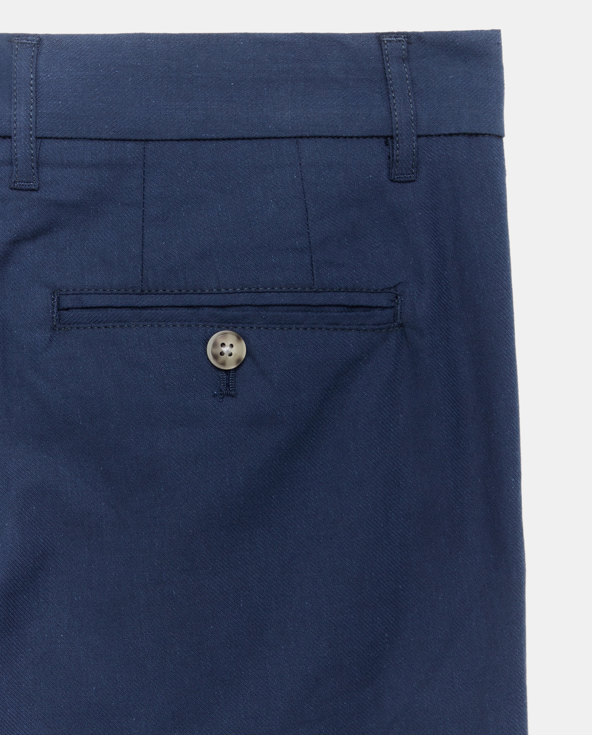 Calças Chino com Pinça Azul-marinho-5