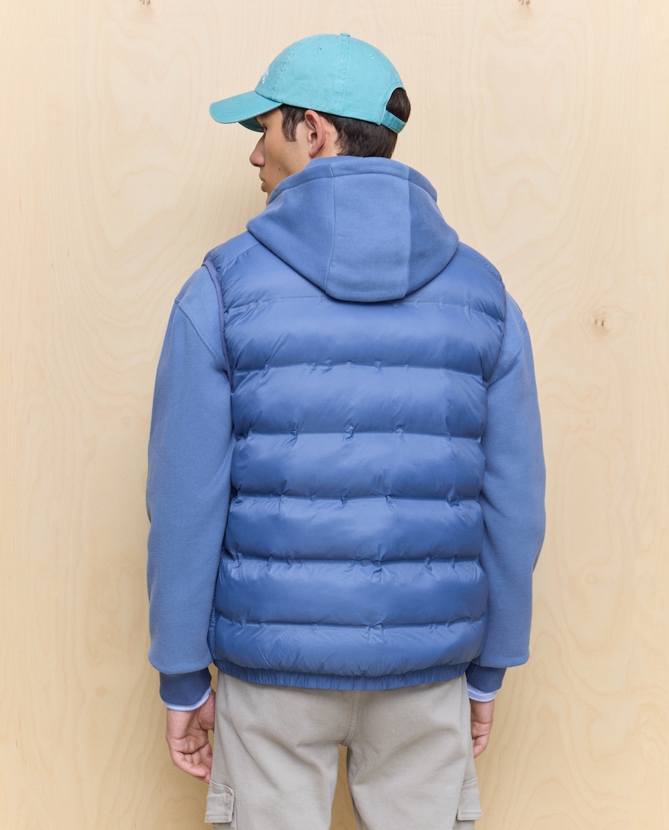 Colete Acolchoado Ligeiro Repelente à Água Azul-2