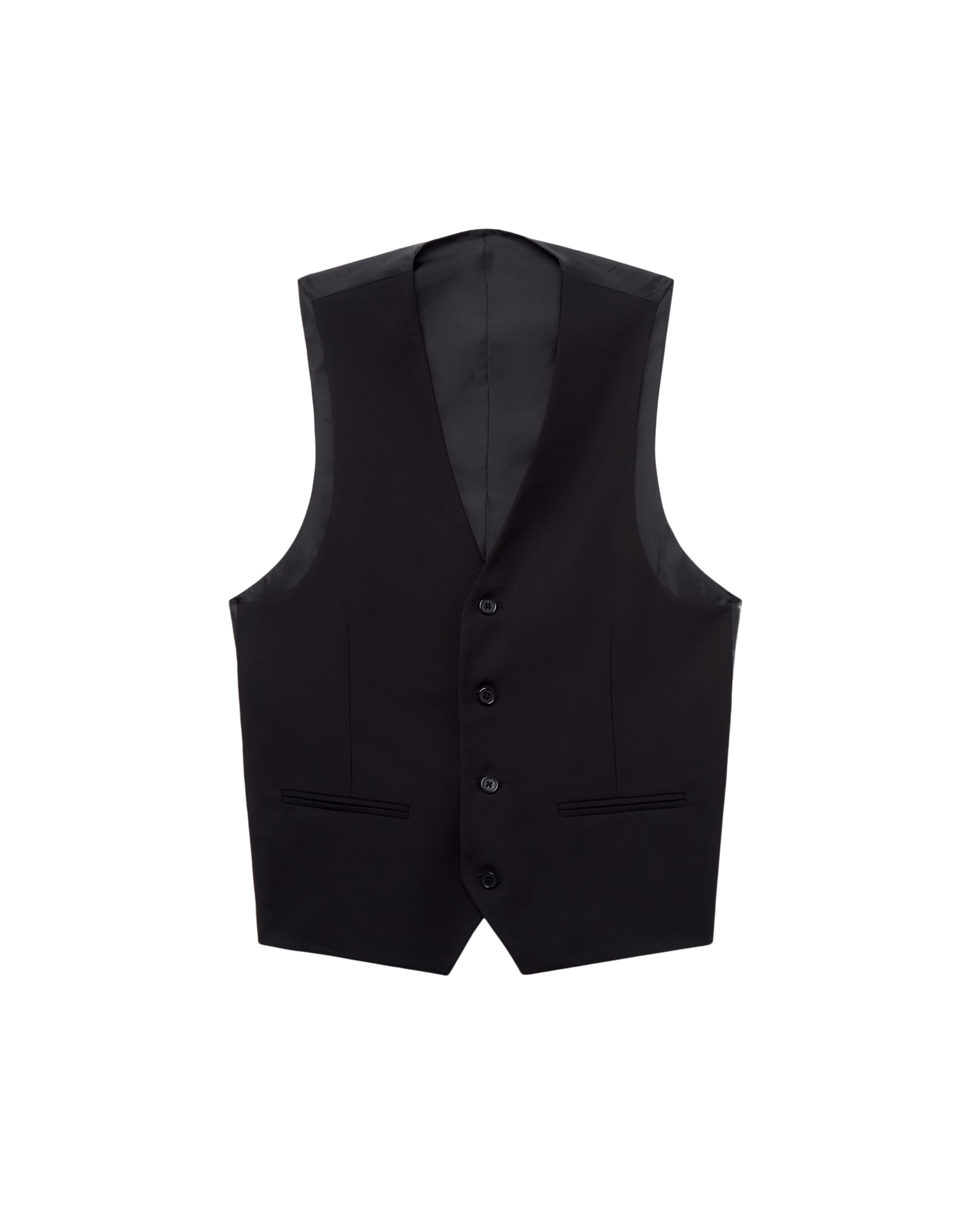Chaleco de hombre conjunto traje liso - Easy Wear - Negro Negro-1