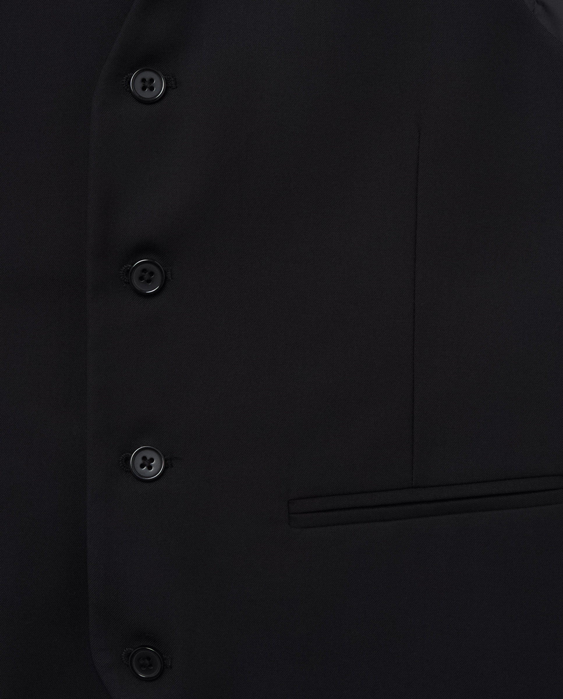 Chaleco de hombre conjunto traje liso - Easy Wear - Negro Negro-2